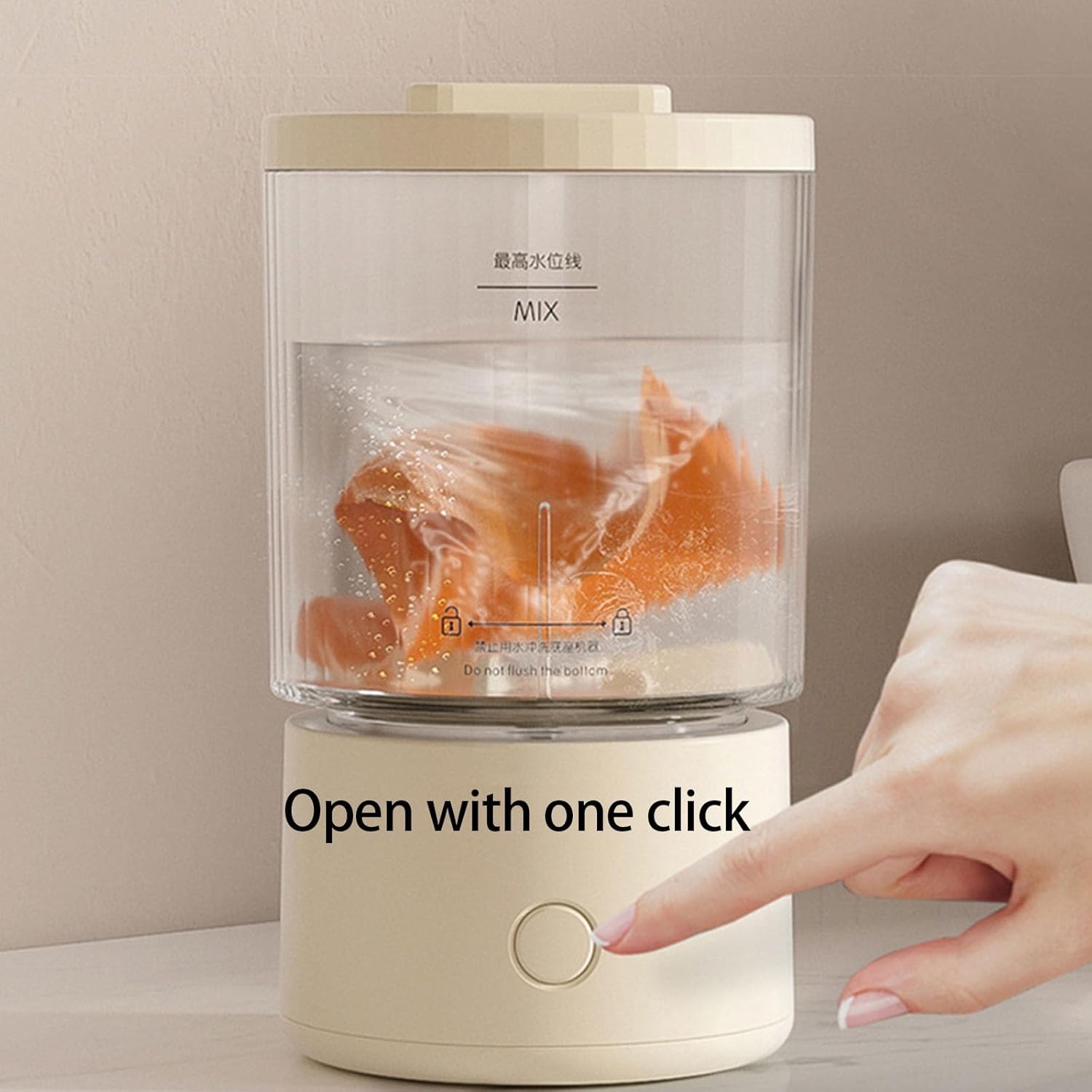 1.6L Portable Washing Machine Rechargeable, Compact Washer for Underwear Clothes Travel Camping Apartment Quiet Motor Rechargeable Portable Washer for Underwear Socks Clothes Apartment Dorm