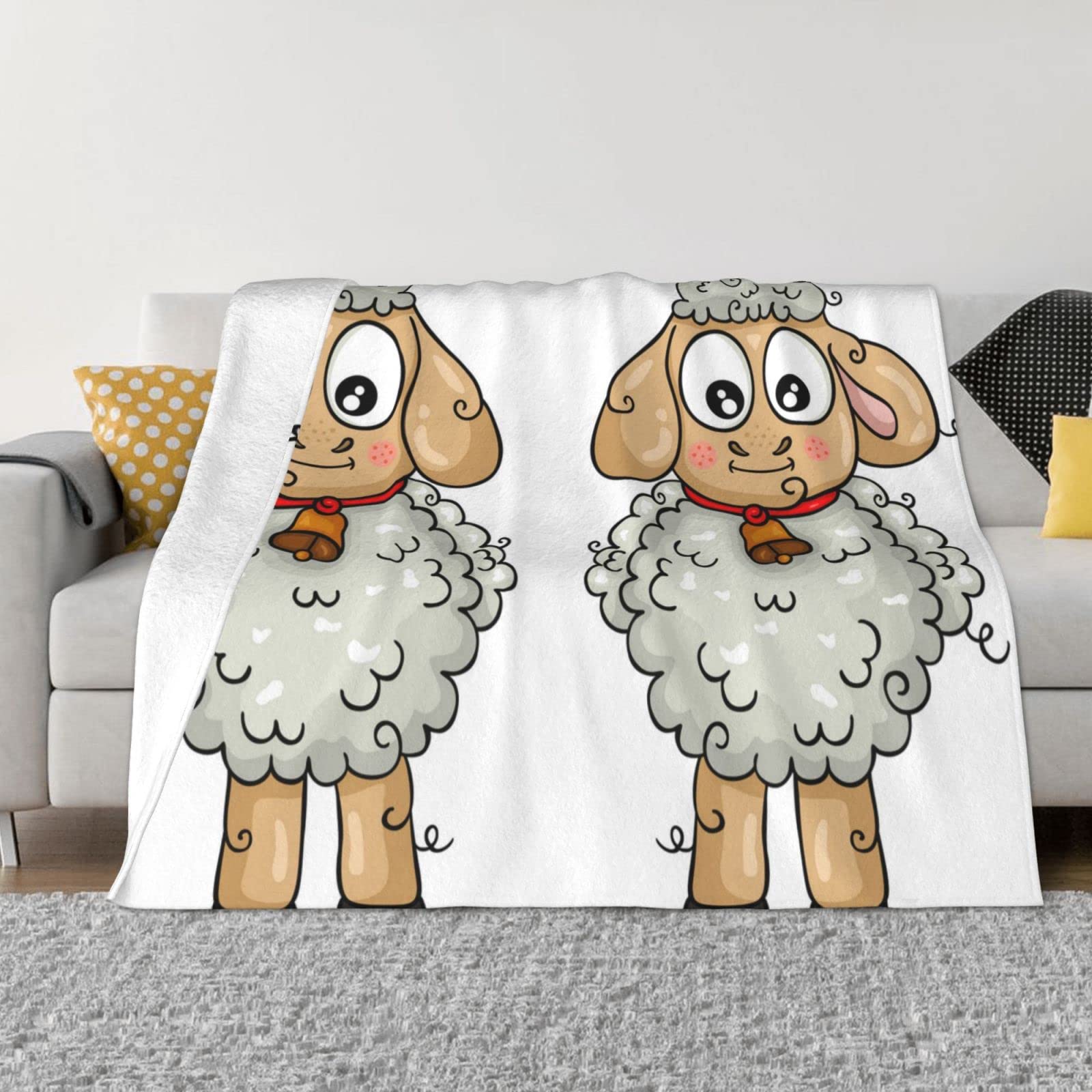 Couverture en peluche douce en flanelle d'agneau chaude pour quatre saisons