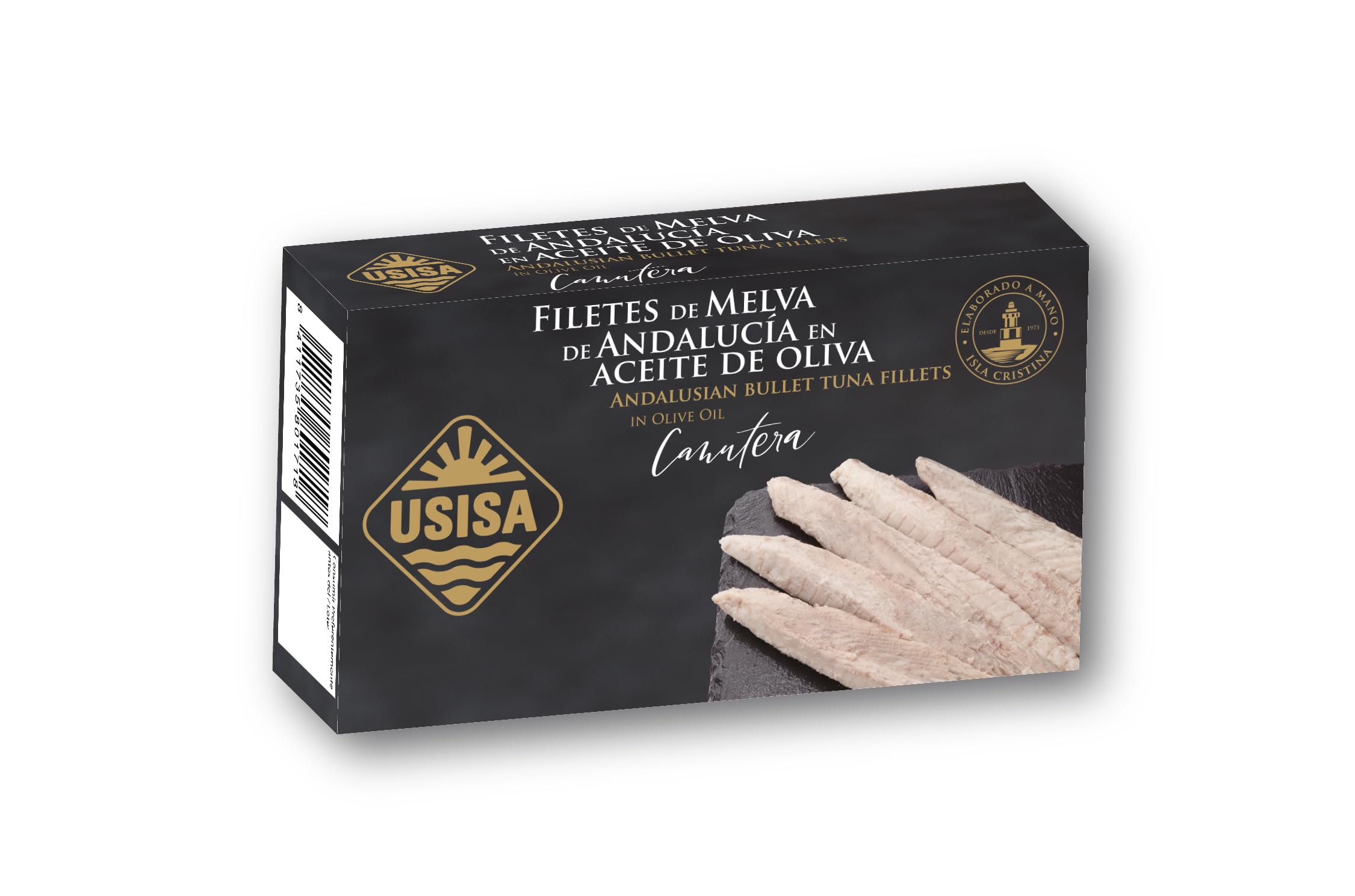 Filetes de Melva Canutera de Andalucía en Aceite de Oliva - Pack de 5 Latas x 120g - USISA - Conserva de Pescado