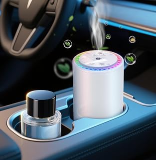 Essential Oil Diffuser, Battery Operated Waterless Diffuser, Spill-Proof for Cars & Travel, Smart Timer, Long-Lasting Scent Mist,Ideal Gifts for Women Men with Auto Aromatherapy Control, Lavender