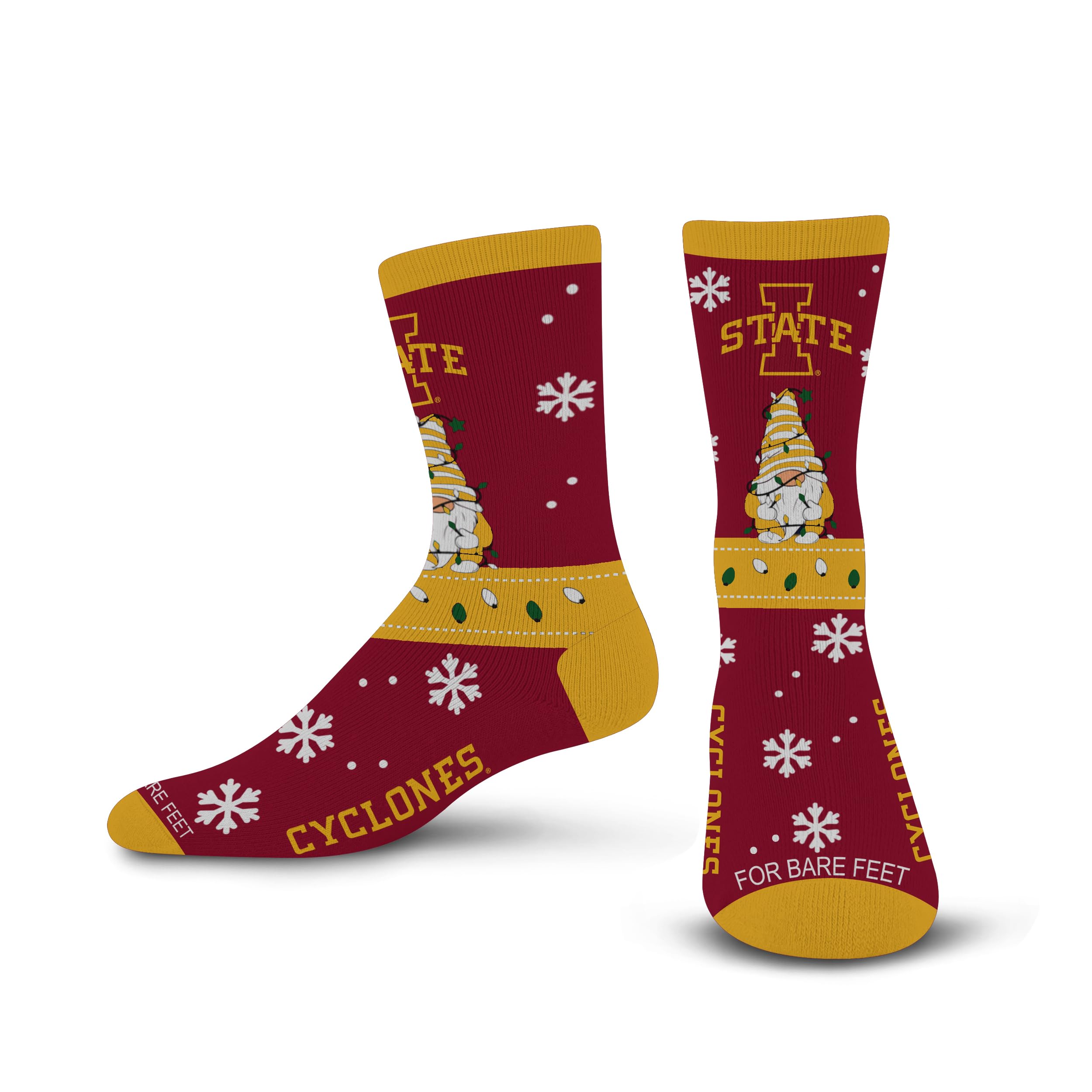 For Bare Feet NCAA Sweater Gnome Holiday Sock