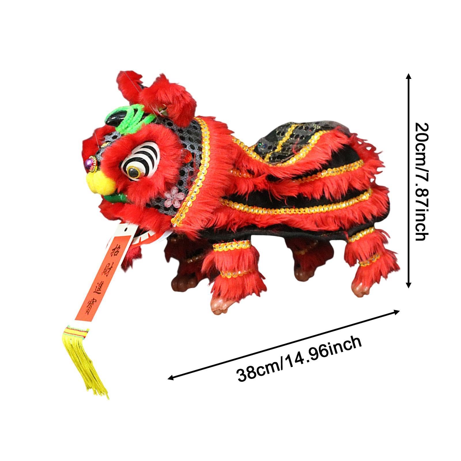 Menolana Hand String Puppet with Rod Asian Figurine Puppet Souvenir 2025 Crafts Handmade Puppet for Adults Parades Kids Children Gifts, Black Red