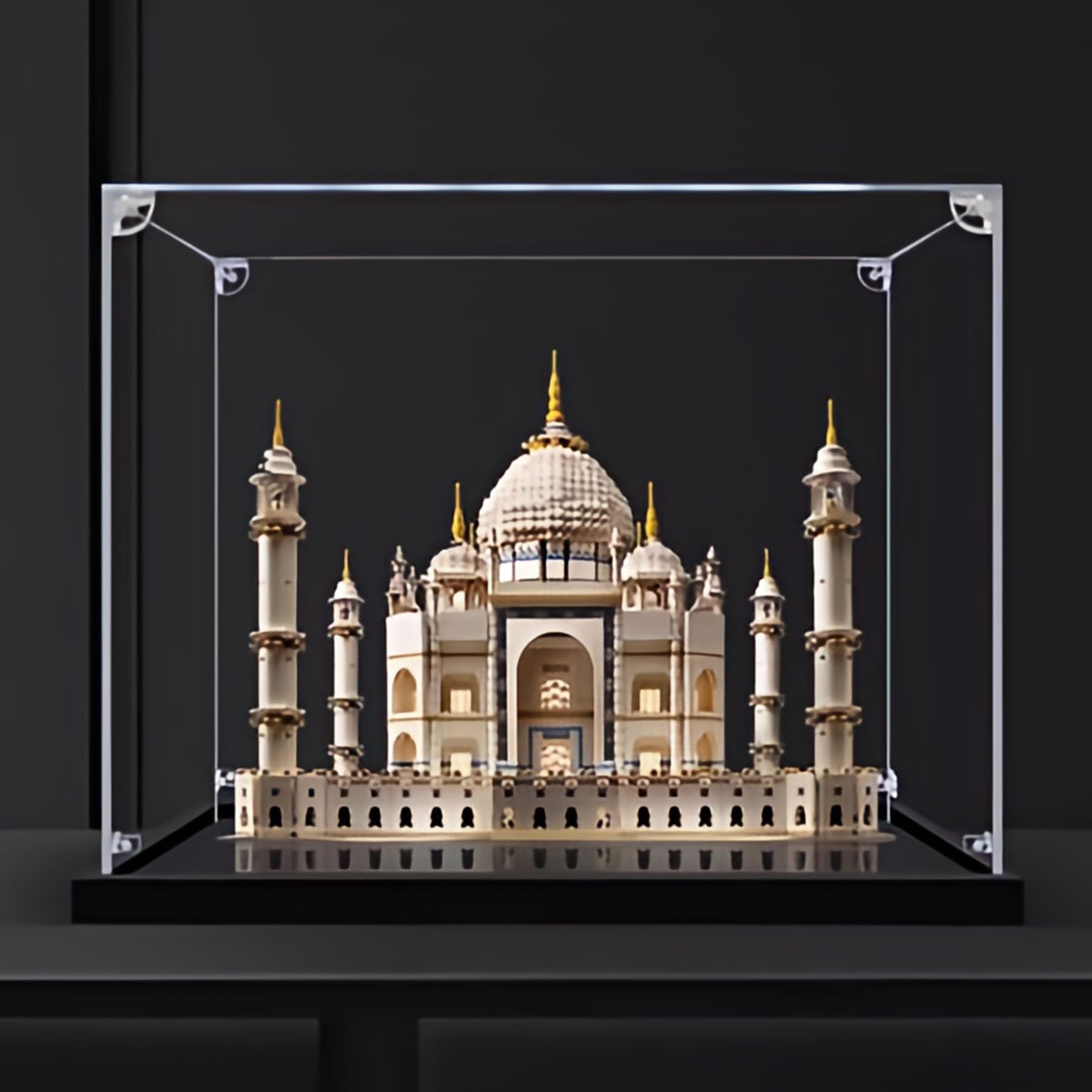 Chifenms 3Mm Transparent Acrylic Display Case For Lego 10256 Taj Mahal, Dustproof Box, Storage Box, Transparent Box, Display Box Compatible With 10256 (Box Only) (3Mm Transparent)