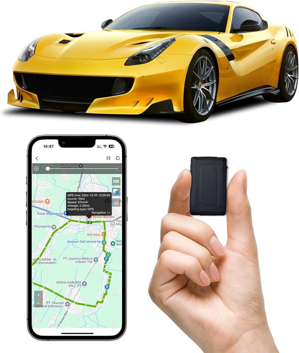 4G20 Mini GPS Tracker for Vehicles No Monthly Fee, Portable Real Time GPS Tracking Devices Hidden, 4G SIM and Data Included, Magnetic Location Tracker, Trip History, GeoFence, Speeding Alerts