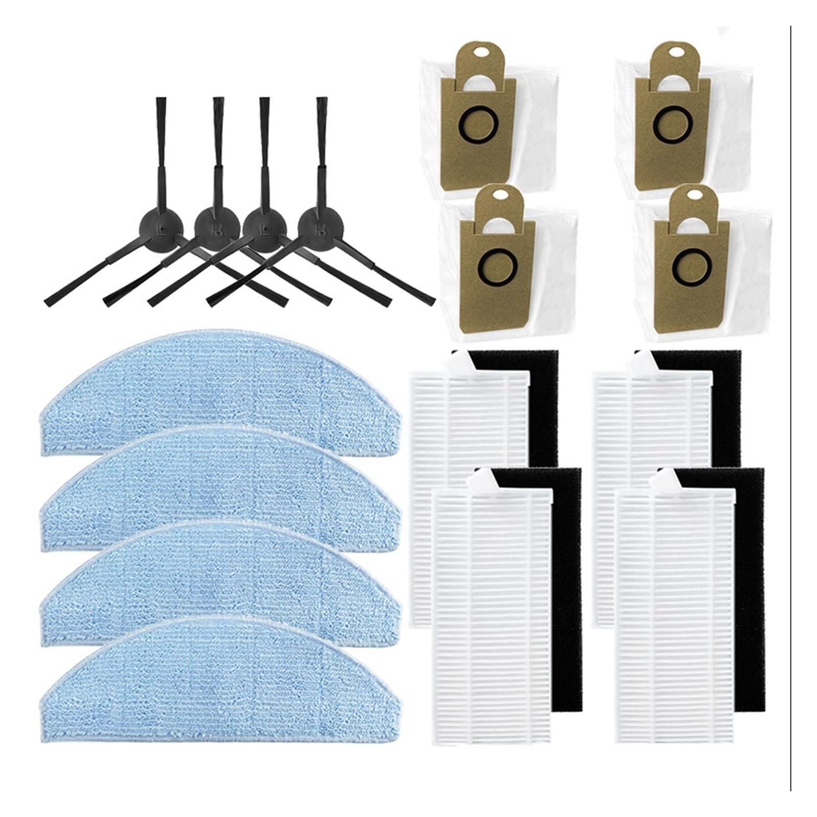 Kicici Compatible With Xiaomi Lydsto G2 Robot Vacuum Cleaner Spare Parts Hepa Filter Dust Bags Mop Cloth Rags Main Brush Side Brush Accessories(Set13)