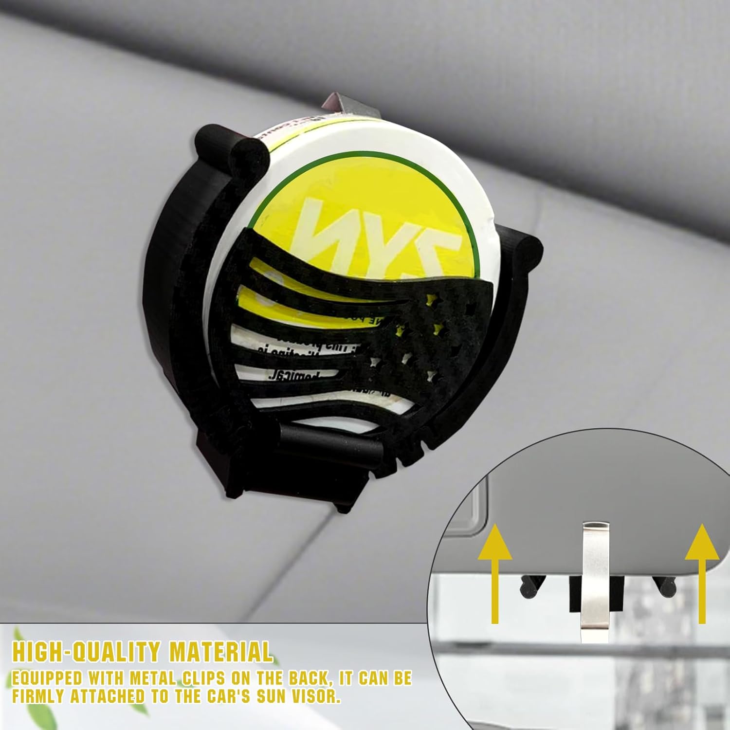 Car Visor Clip Holder for ZYN，Suitable for cans of 2.75"*0.78",Universal high-Temperature Resistant Sun Visor Accessories for Bag cansInterior Car Accessories for Organization(Flag) - Image 2