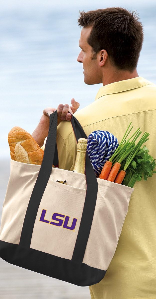 Broad Bay LSU Tote Bag or OFFICIAL Canvas LSU Tigers Totes
