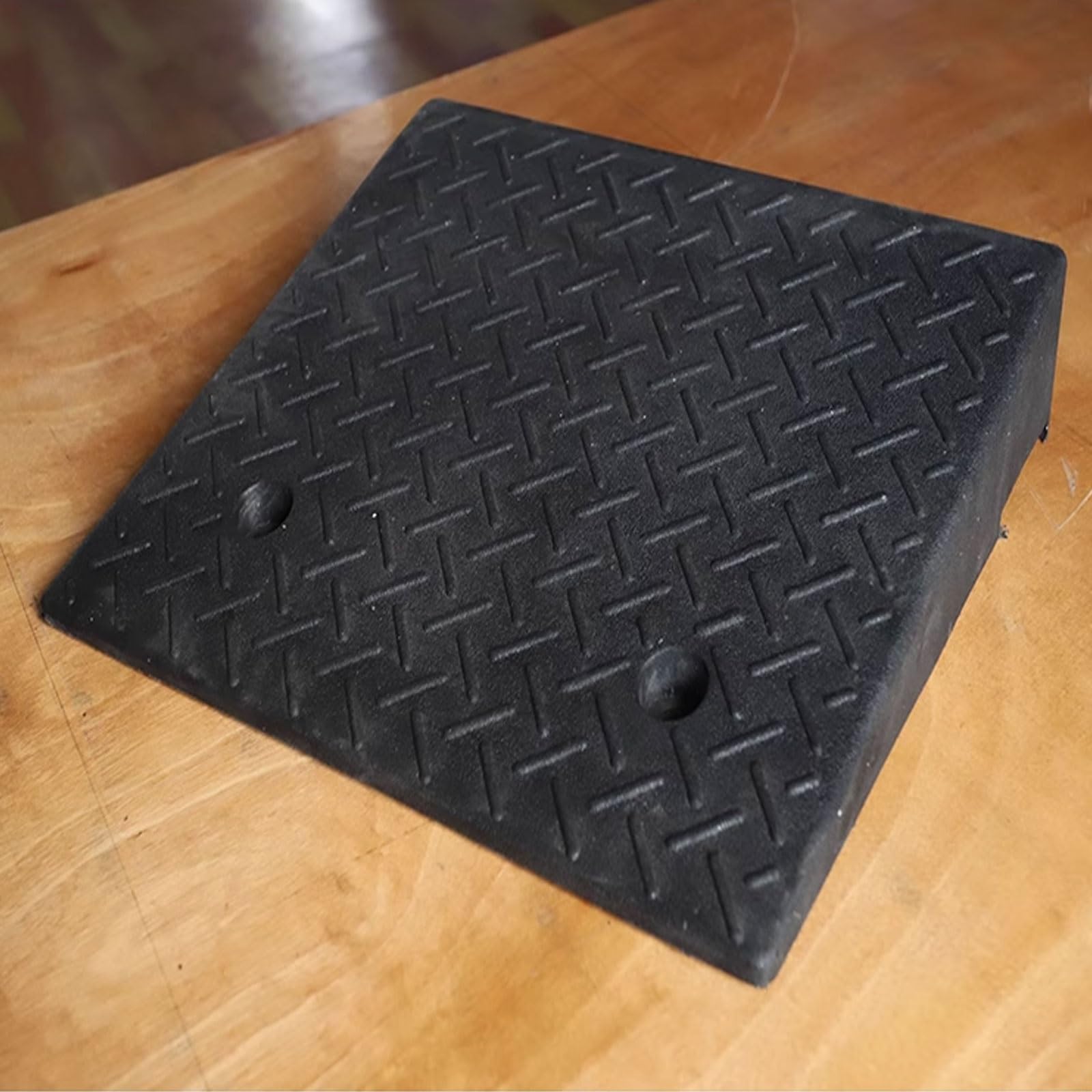 Rampa De Bordillos De Fibra De Goma, Rampa De Entrada, Rampas Portátiles para Escalones, Rampas De Umbral para Vehículos con Usos Múltiples, Negro