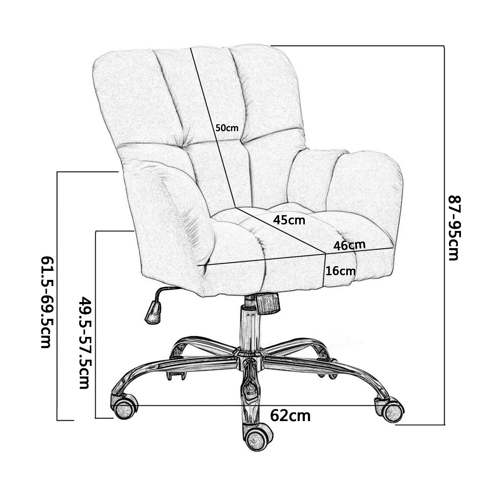 Ergonomiczne aksamitne krzesło biurkowe z ramionami nowoczesny design środkowe oparcie idealne do domowego biura dziewczęca urocza sypialnia różowe obrotowe