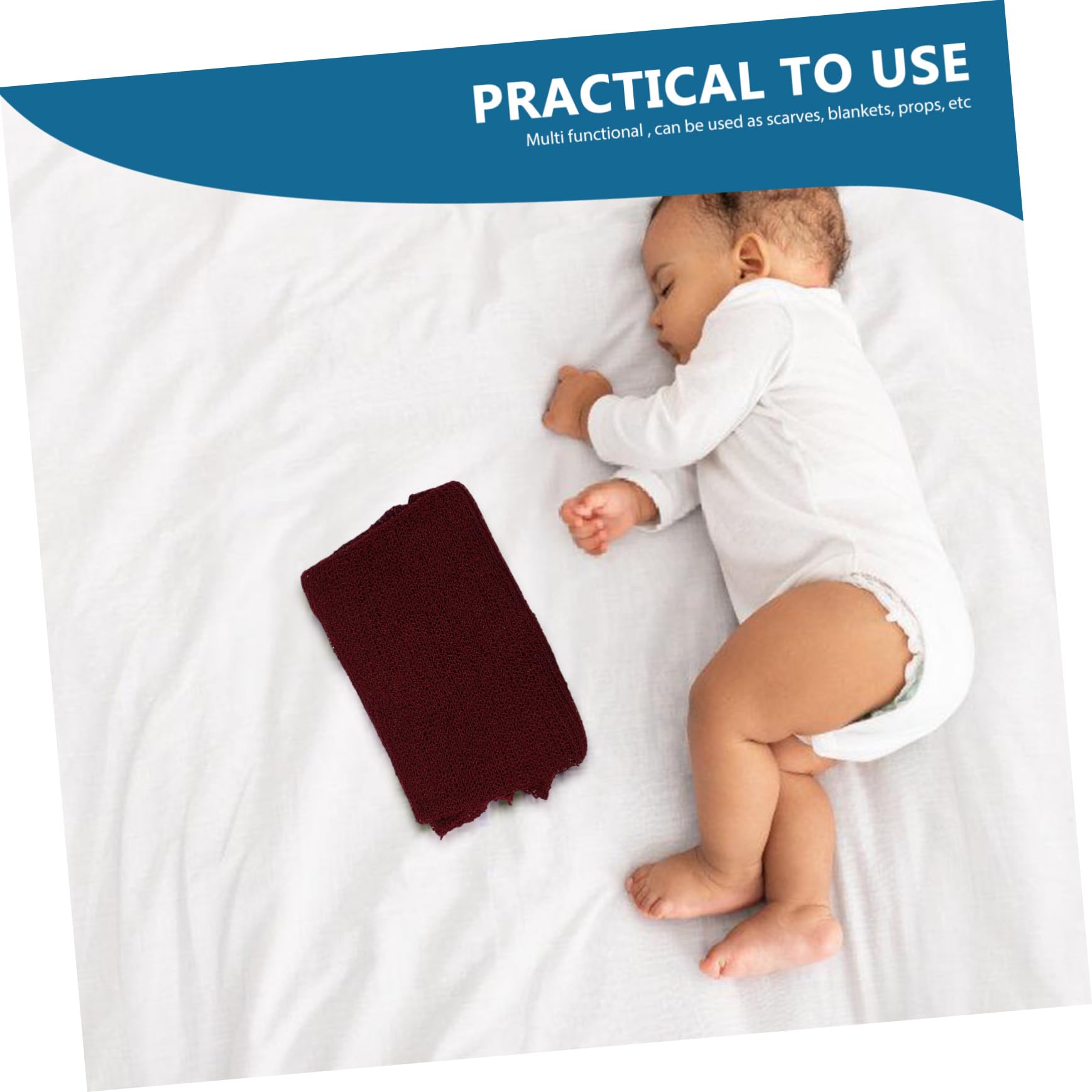 Neugeborenen Puckdecke 6 Stück Dehnbar für Babyfotografie | Acrylfaser, Weich Gestrickt, Unisex für Jungen und Mädchen, Requisiten für Fotoaufnahmen
