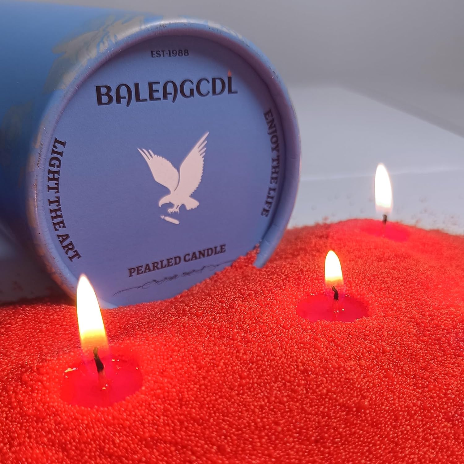 18 Oz Red Christmas Camellia Scented Sand Candles - 30 Wicks Refillable Pearled Wax, 120 Hours Long Lasting Smooth Clean Burning for Candle Making & Holiday Decor Gifts