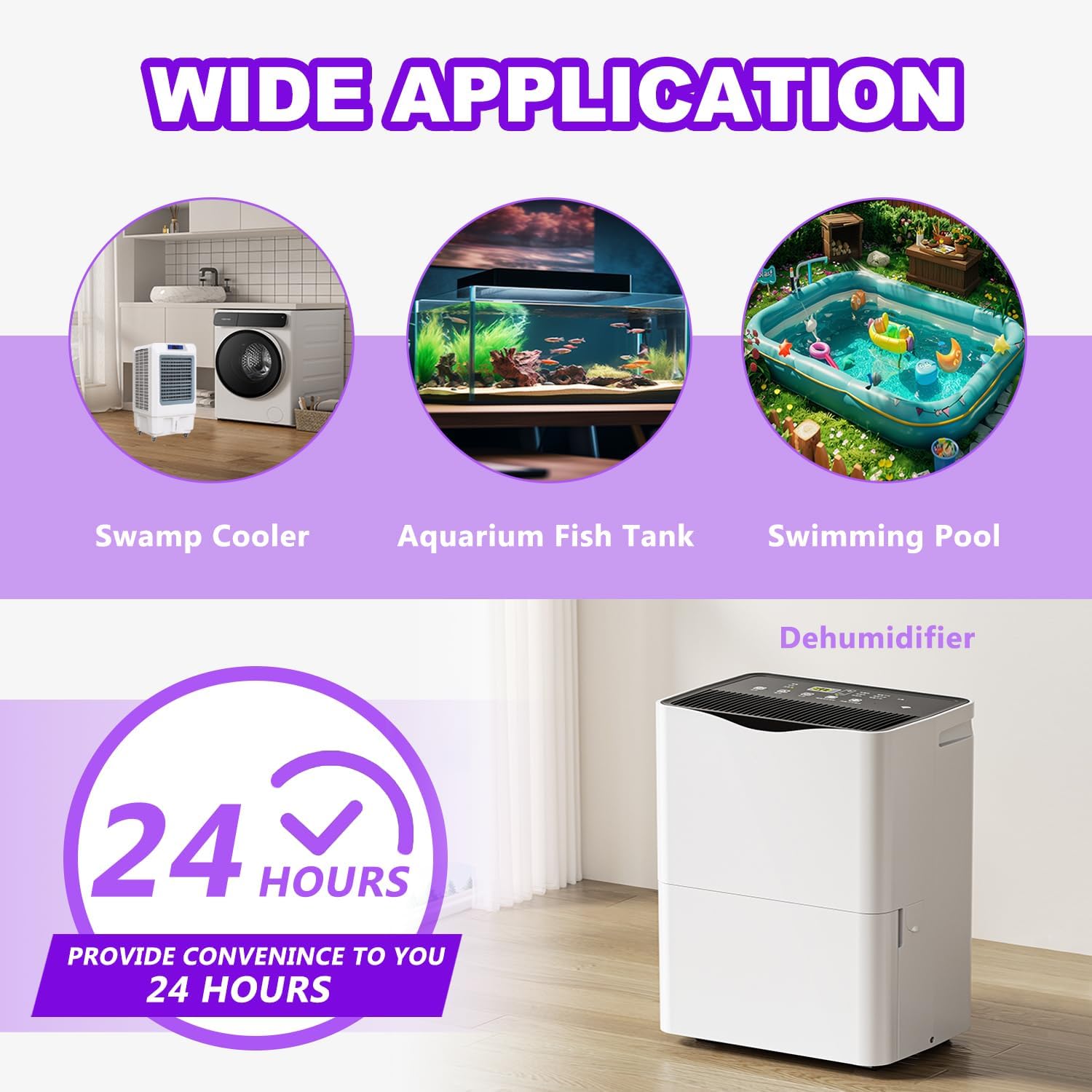 Automatic Small Sump Pump For Dehumidifier,13FT Height Lift,4 Level Flow Control,Submersible Water Pump With Level Sensor,For HVAC Condensate,Air Conditioner,Tank,Auto Shut off