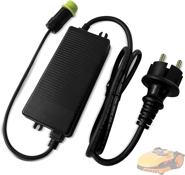 Câble de charge 20 V 3 A pour robot tondeuse Worx Landroid S/M/L, prise verte à 2 broches, IP67