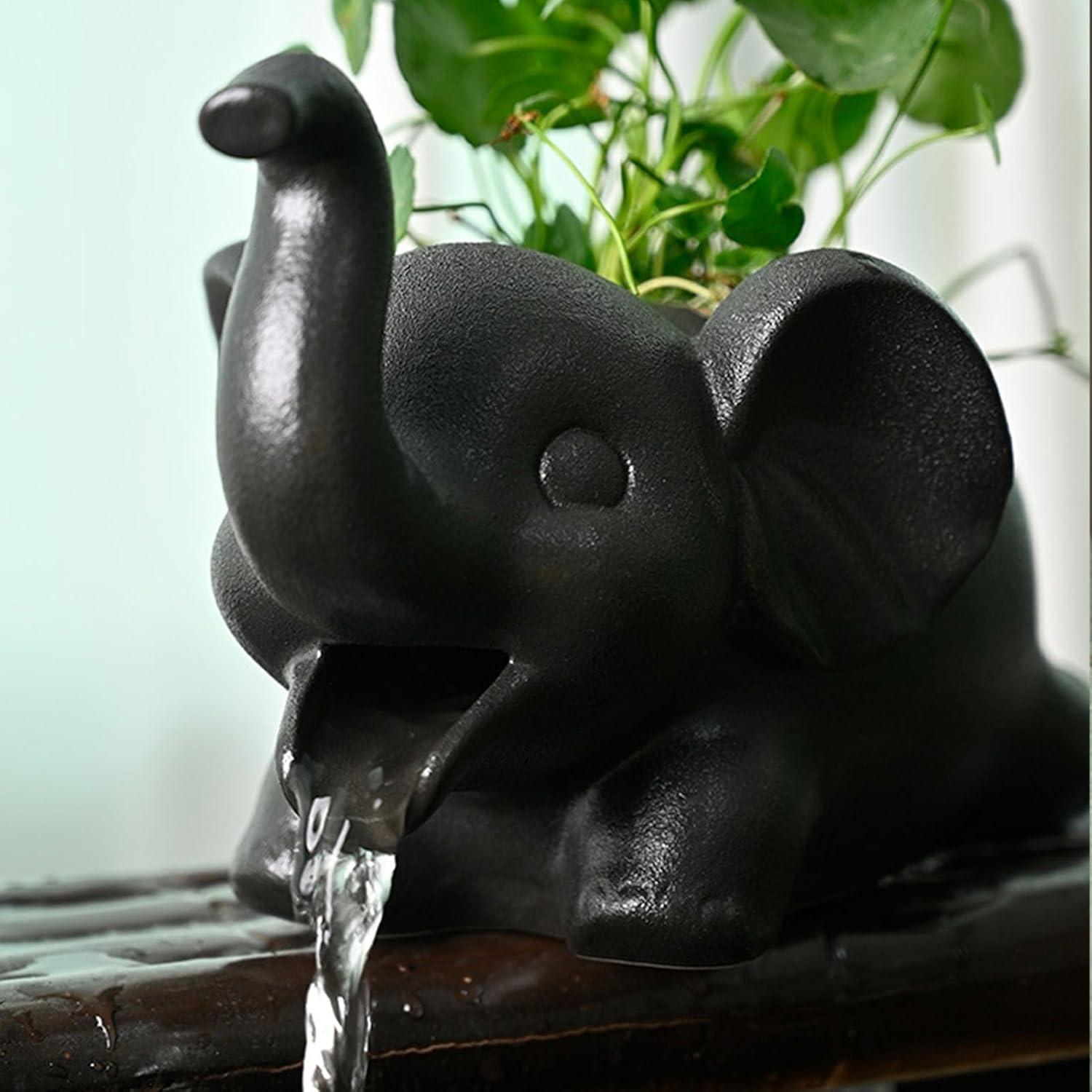 Pond Spitters for Small Ponds, Outdoor Fountain Spitter, with Waters Pump, Fish Tank Decoration Elephant Statue Running Water Ornament, Garden Decor for Pond
