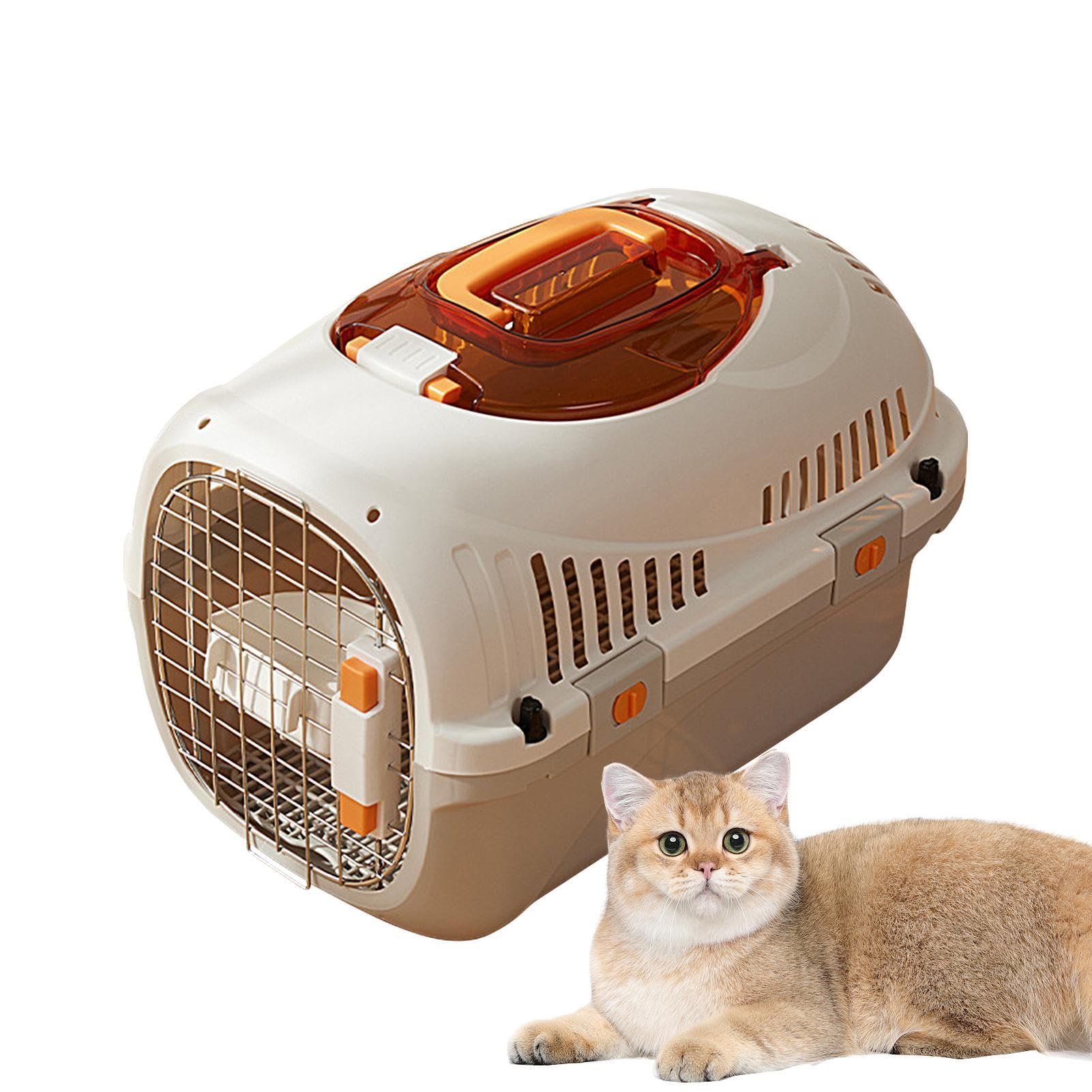 Cassetta da viaggio per animali domestici, lavabile, con tettuccio apribile panoramico, trasportino portatile senza stress, robusta borsa rimovibile per gatti per esterni, comoda e facile da