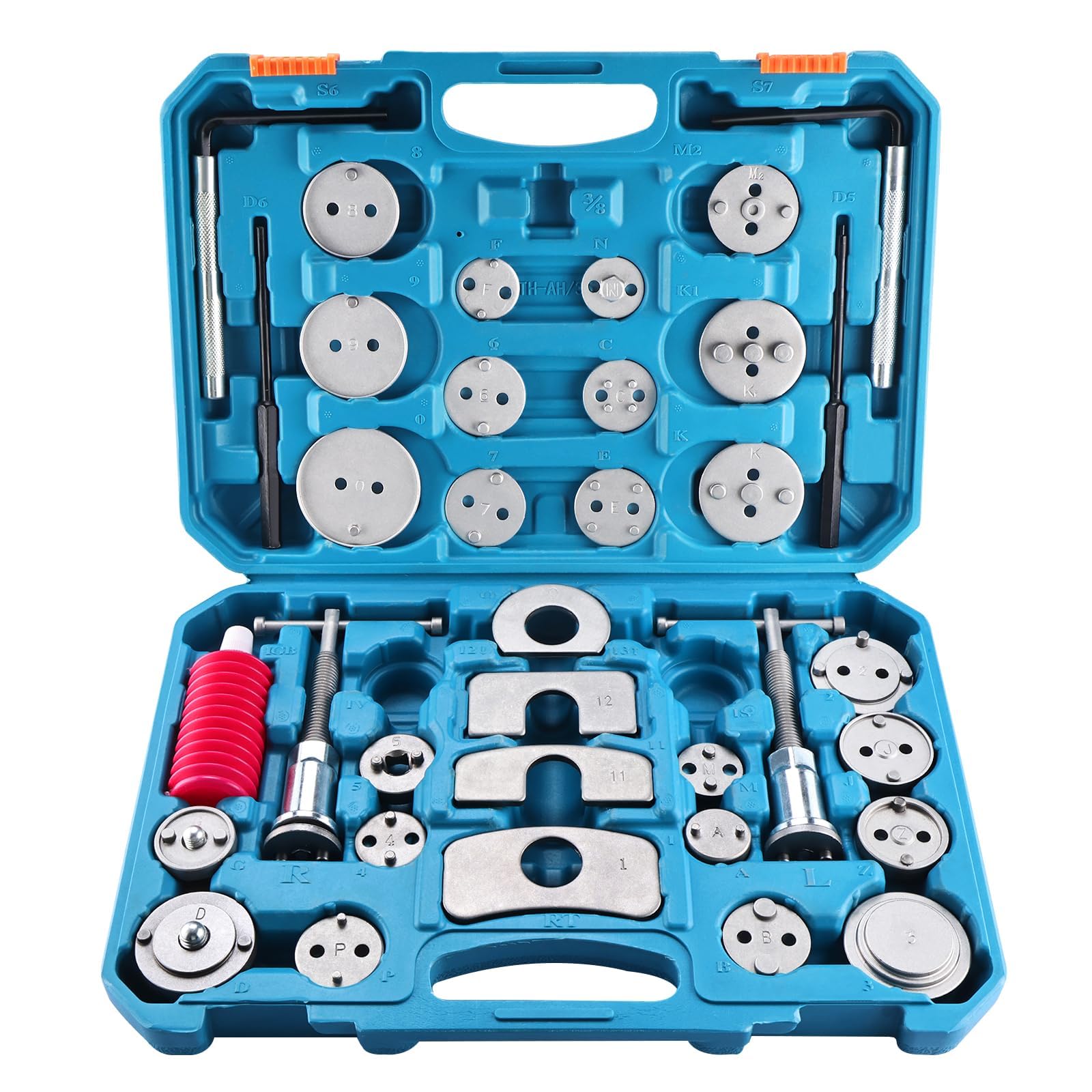 FreeTec 35 pièces Kit d’Outils pour étriers de Frein à Disque, Ensemble Universel de réparation Automobile, pour Le Remplacement des Plaquettes de Frein