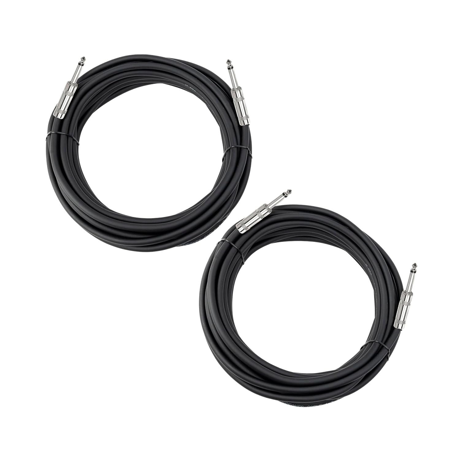 50ft 12AWG Speaker Cable 1/4" TS to 1/4" [True OFC Pure Copper, NOT CCA] Heavy Duty Flexible Audio Wire for Church PA System, DJ Amp & Stage Monitor - VDE Gold Plated Connector (1 Pack)