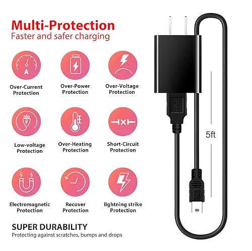 Miniatura 5 de Cable de carga de 5 pies, adaptador de fuente de alimentación de CA compatible con Texas Instruments TI-84 Plus CE, TI-89 Titanium, TI Nspire CX II