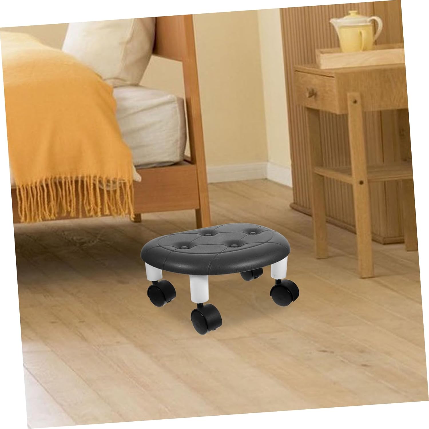 360degree Low Roller Stool with Wheels Multi-Functional Mini Shoe Seat for Home and Office Use Comfortable and Design Strong Load-Bearing Easy to Move