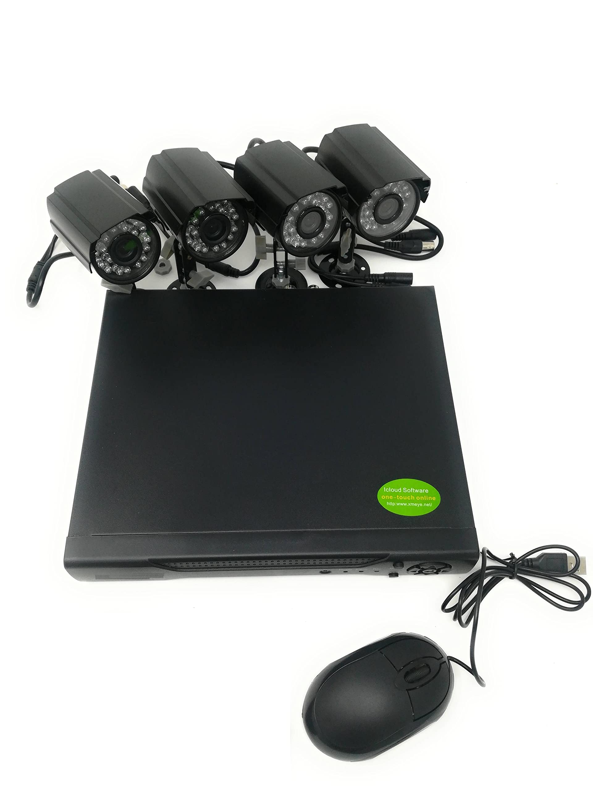 TEMPO DI SALDI Kit Videosorveglianza 4 Canali Telecamere Infrarossi Dvr Alimentatori Prolunghe