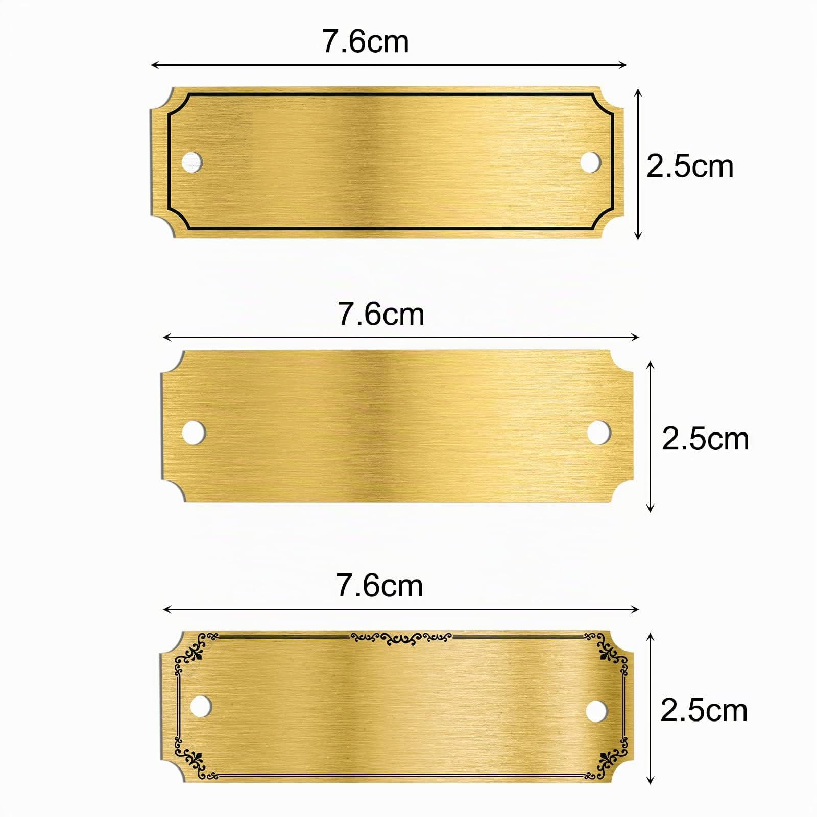 Laiton Plaque Nom Personnalisée, 30 Pièces 3"x 1" Plaque Gravée Pour Nom Et Numéro Pour Trophée, Prix, Cadres Photo, Cadeaux, Gravure Laser Plaque Laiton Avec Vis Pour Porte, Boite Aux Lettres