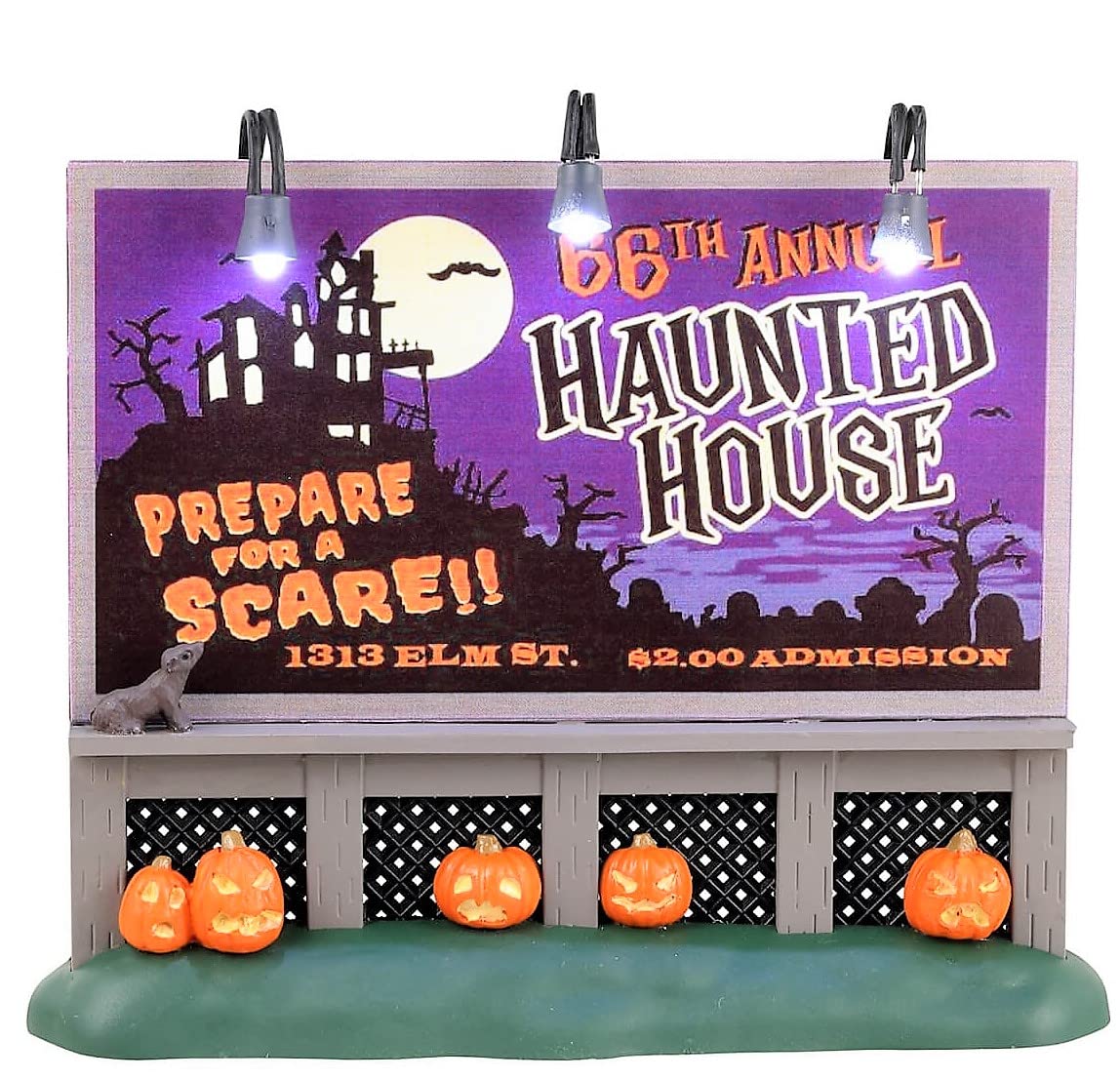 LemaxVillage Collection - Spooky Town Haunted House Billboard # 34075