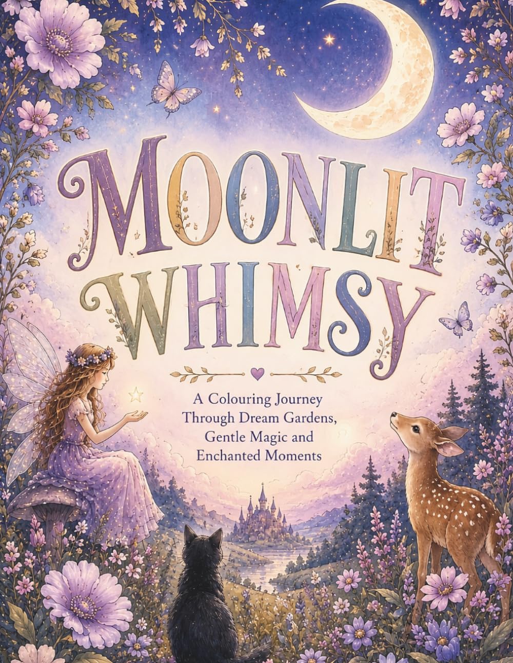 Moonlit Whimsy: A Colouring Journey Through Dream Gardens, Gentle Magic and Enchanted Moments.