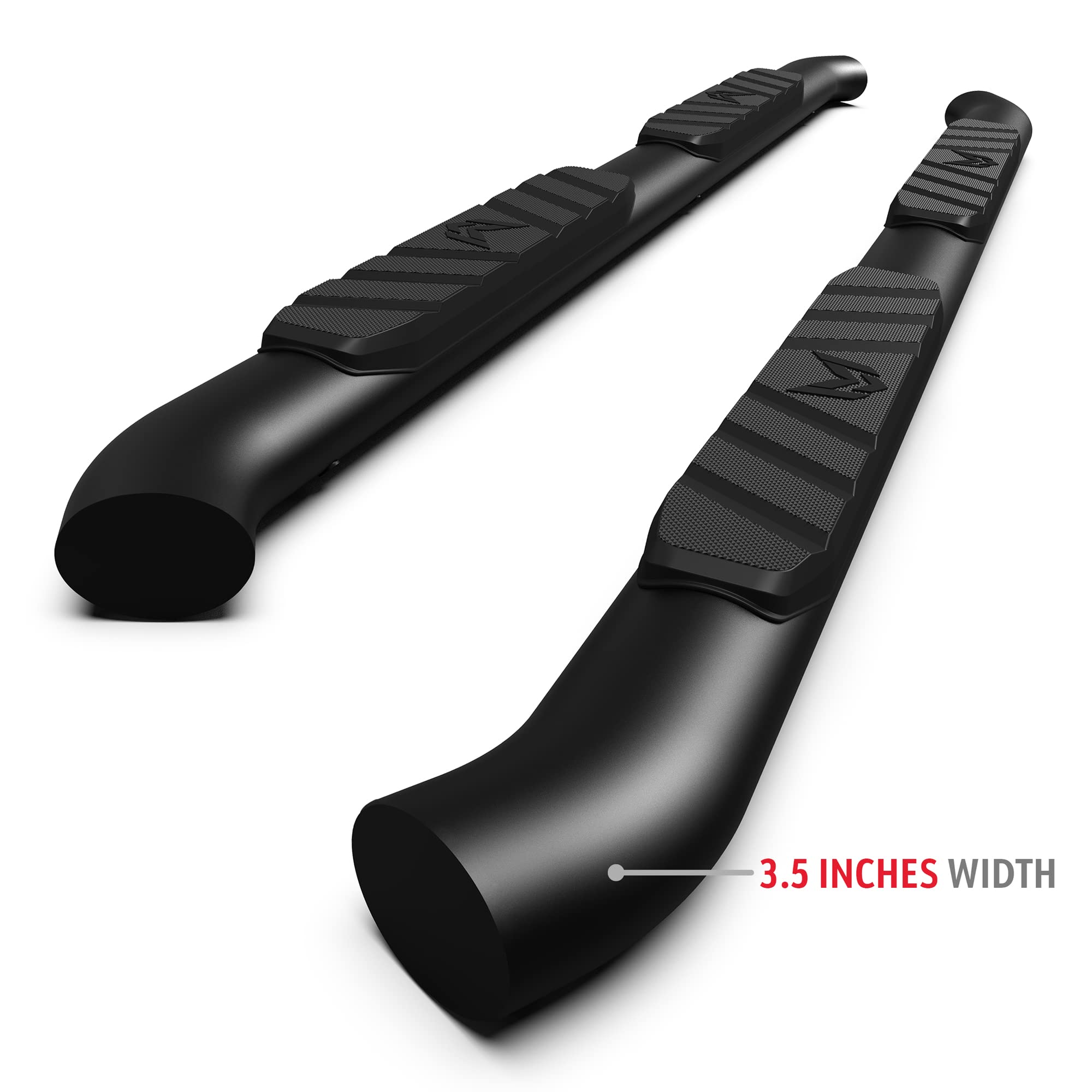 MaxMate 3.5" Oval Nerf Bar Side Steps Compatible with 2015-2026 Chevy Colorado GMC Canyon | Crew Cab | SS2C35168MX | Side Rails Running Boards