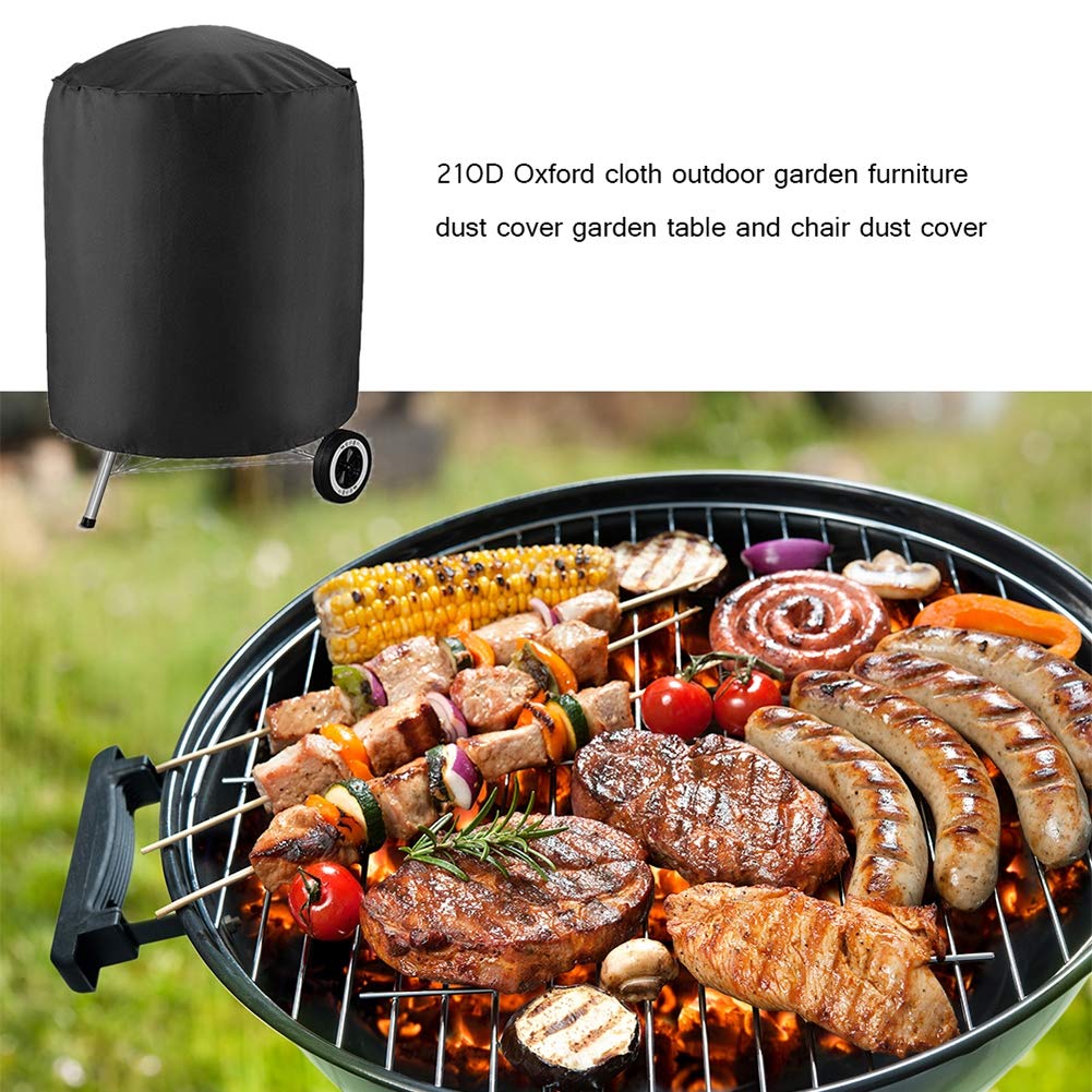STTC Telo Copri Barbecue Copertura, Impermeabile Telo Protettivo per Barbecue Grill Rotondo Resistente allo Strappo Impermeabile 210D Oxford,58x77cm