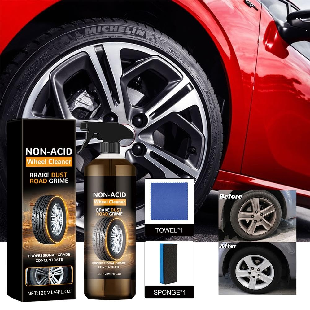 3set Wheel Blaze Cleaner, Wheelblaze Wheel Cleaner, Multi-Purpose Wheels Care Cleaners, Versatile and Powerful Rust Converter, Turn Filthy Wheels Into Instant Shine and Lasting Protection