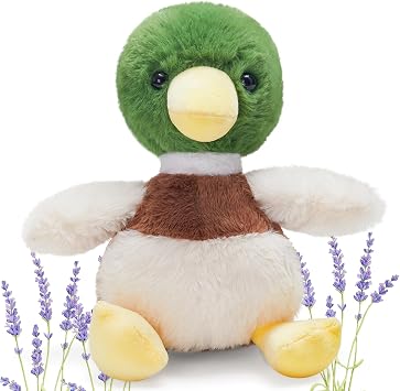 SpecialYou 10" Microwavable Mallard Duck Plush,0.45lbs Mallard Duck Scented Stuffed Animals Comfort Plush Toys,Plushie Gift for Kids Birthday Christmas Party Decor