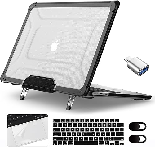 Miniatura 6 de Funda para MacBook Air M3M2 de 15 pulgadas 2024 2023 lanzado A3114A2941, resistente a prueba de golpes, funda para laptop con cubierta de teclado,