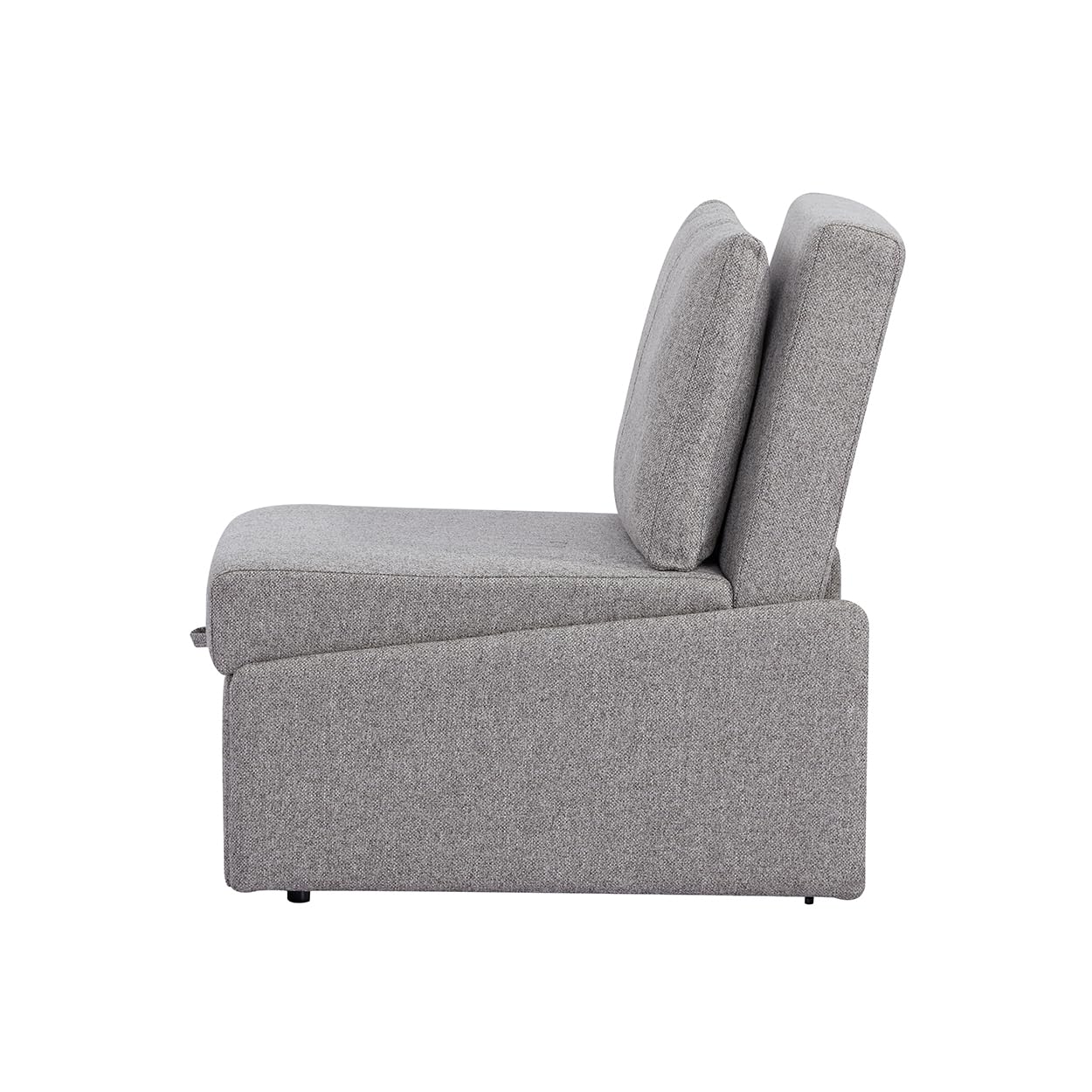 EVERGREENWEB - Poltrona Pouf Letto Singolo con Materasso e Cuscino INCLUSO, Prontoletto Salvaspazio Pieghevole, Pouf Poggiapiedi, Ottomano, Comodo Schienale Regolabile e Tasca Laterare | SOFY (Grigio)