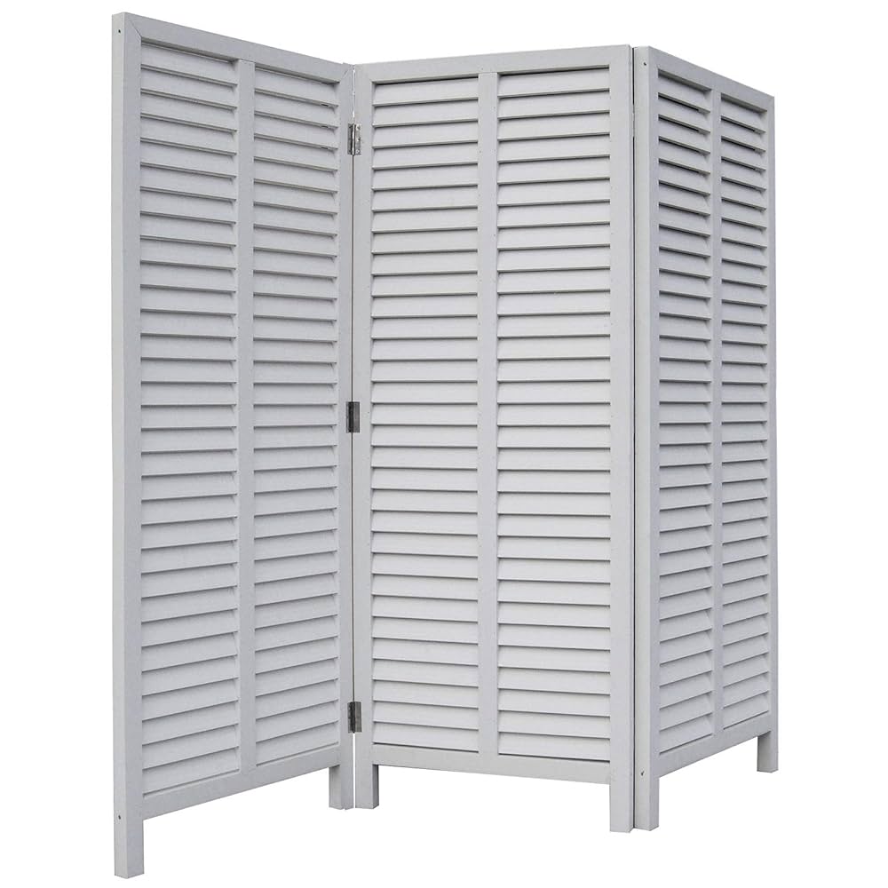 ホワイト木製ラティスパーテーション No.177 【パーテーションとして設置した人工木ホワイトラティス