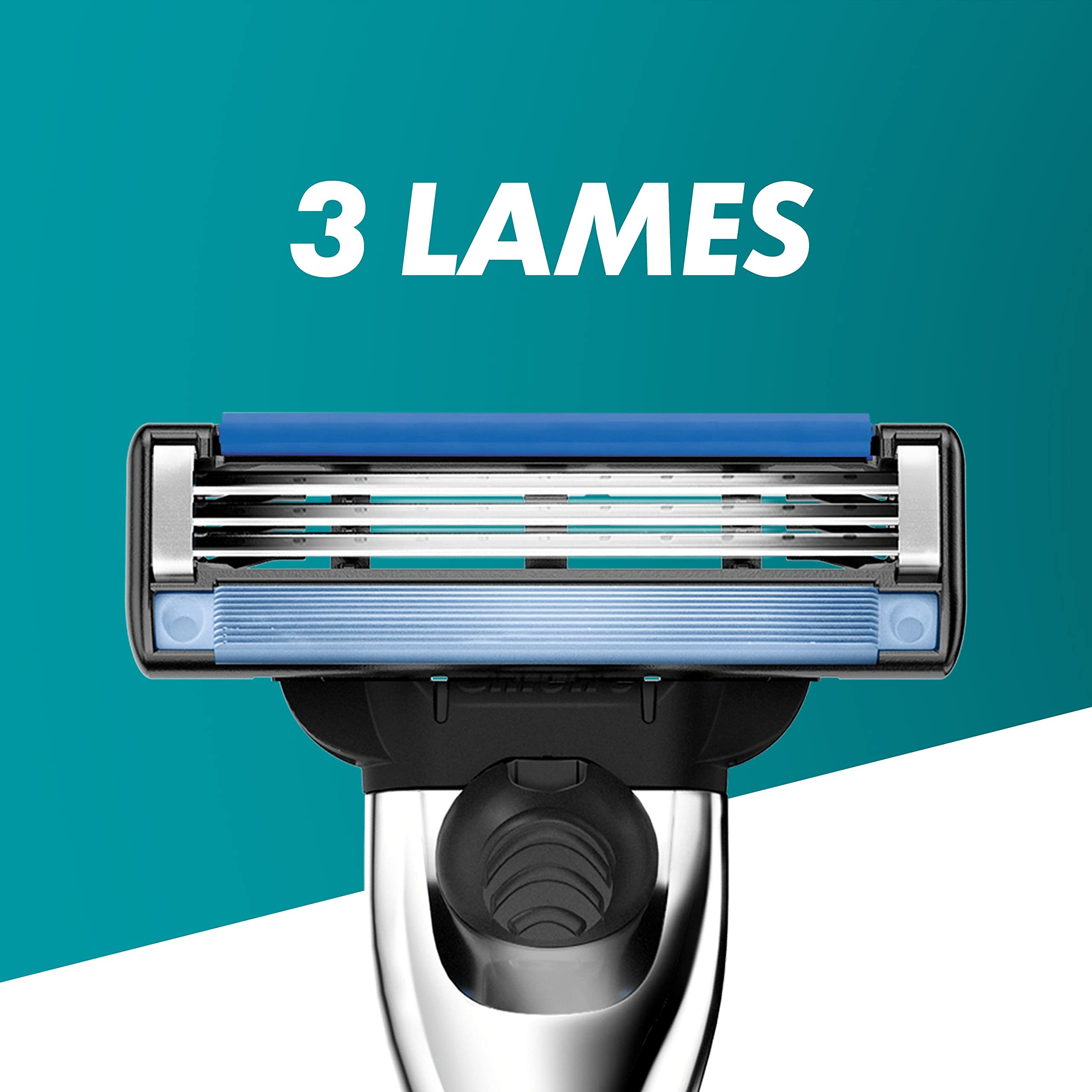 Gillette Mach3 Turbo Ersatz-Rasierklingen für Herren, 3 Klingen, 16 Ersatzklingen