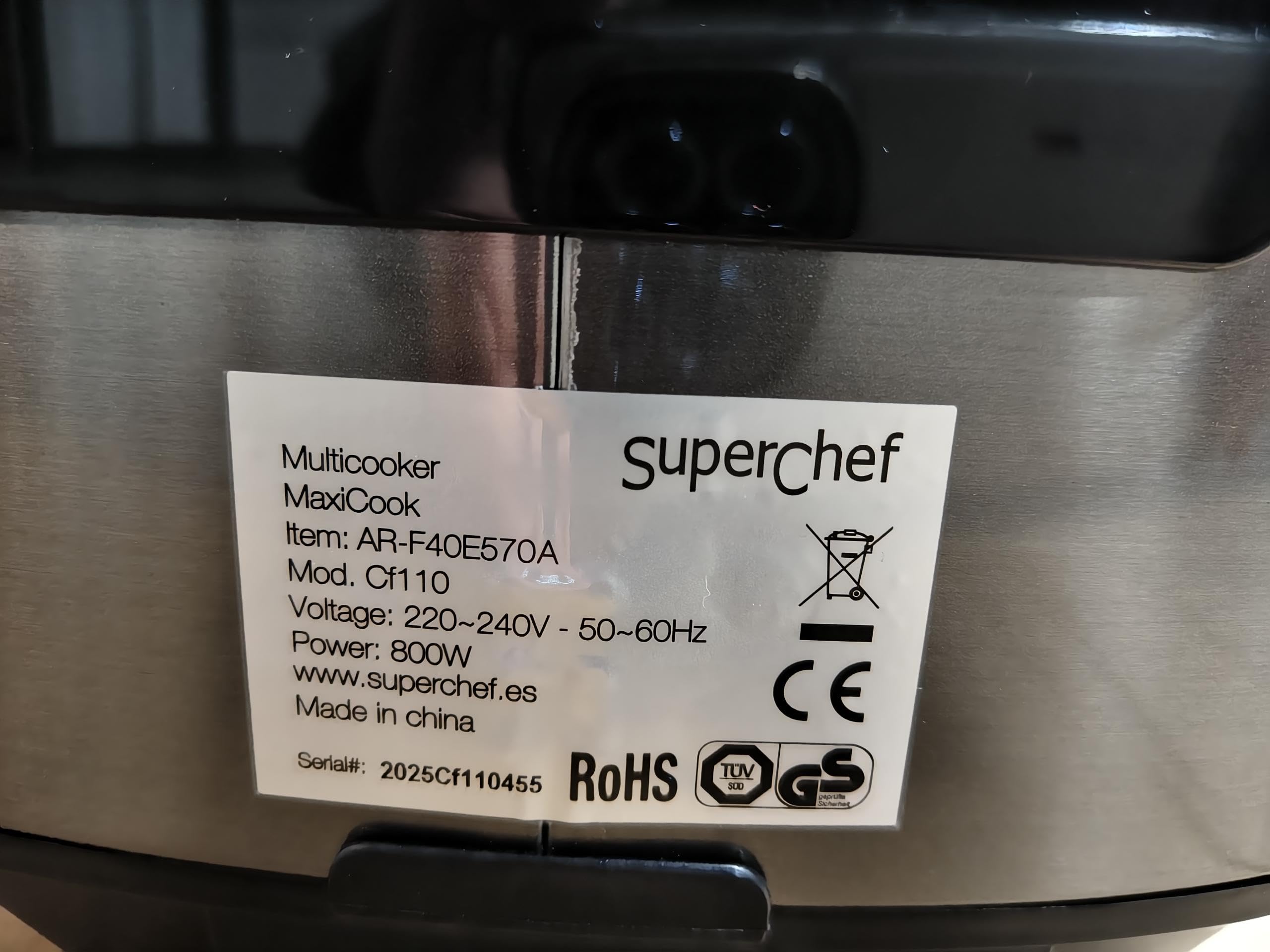Robot de Cocina Inteligente Multifunción Programable 4L – 800W | 11 Programas | Cocción 3D | Mantiene Caliente | Recipiente Antiadherente sin productos tóxicos| Panel Táctil retro iluminado