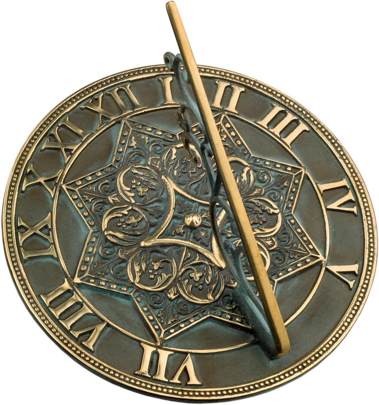 Brass Gothic Sundial Home & Garden Decor