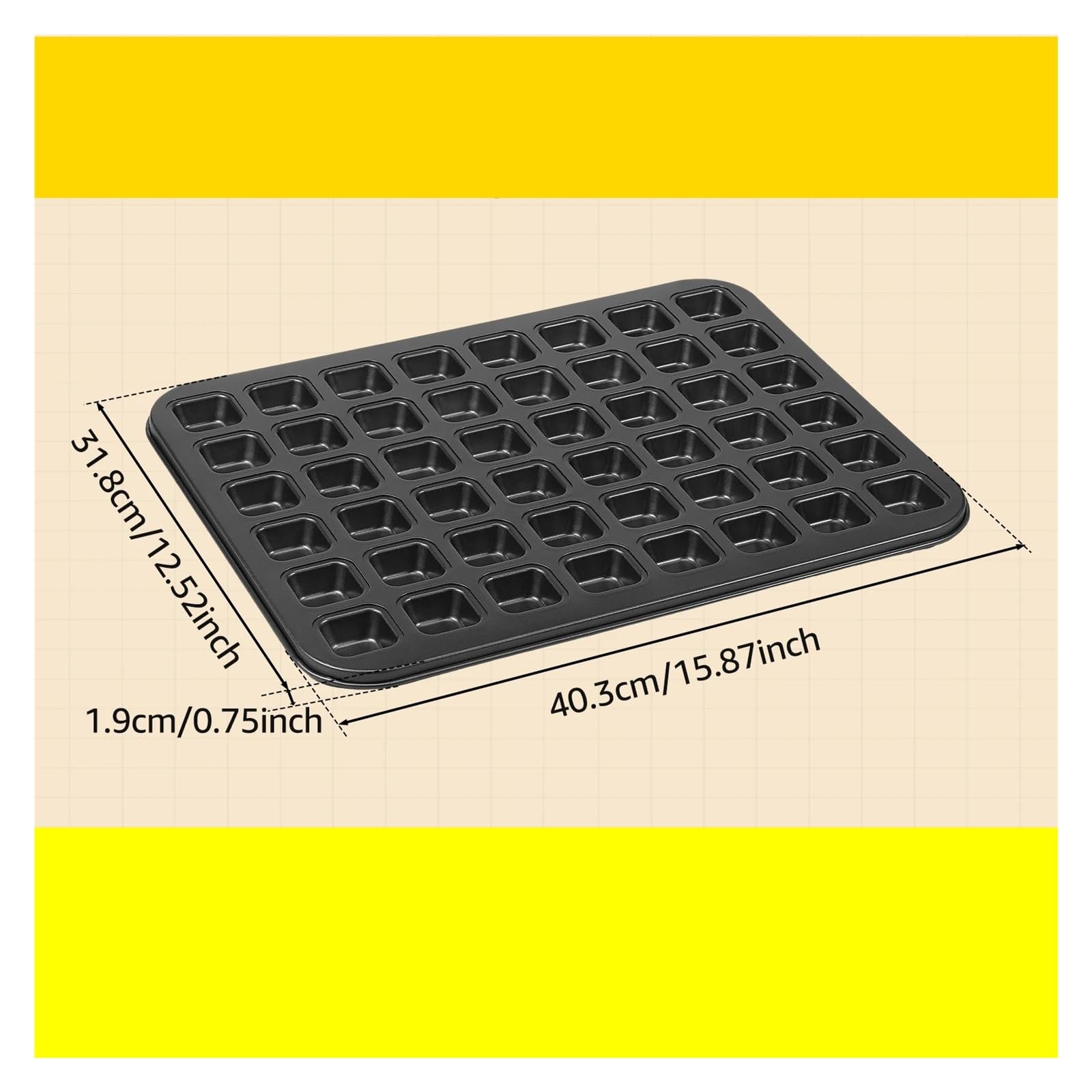 Stampo mini acciaio carbonio antiaderente 48 cavità