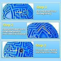 Vista 3 de Paquete de 2 bolas de rompecabezas de laberinto 3D, juego de rompecabezas de cerebro, cubo de memoria de gravedad, regalo de juguete educativo