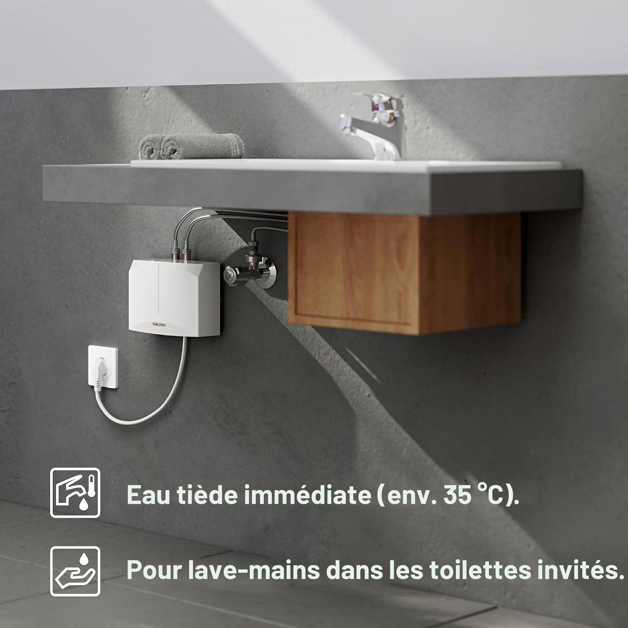 Stiebel Eltron DNM Mini chauffe-eau instantané à commande hydraulique., blanc, 185411 3.5 kilowattsW, 230 voltsV