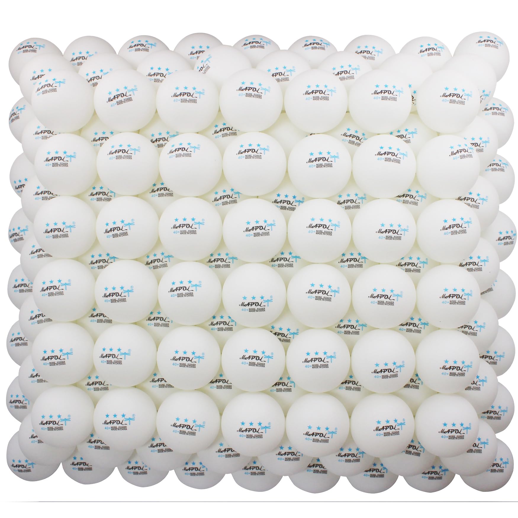 MAPOL 200 Count Table Tennis Balls, 3 Star Advanced Training Ball, Bulk Ping Pong Balls for Indoor & Outdoor Sports