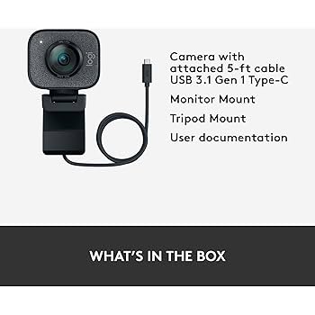 Amazon | Logitech StreamCam Webcam Cam Full 1080p 60FPS