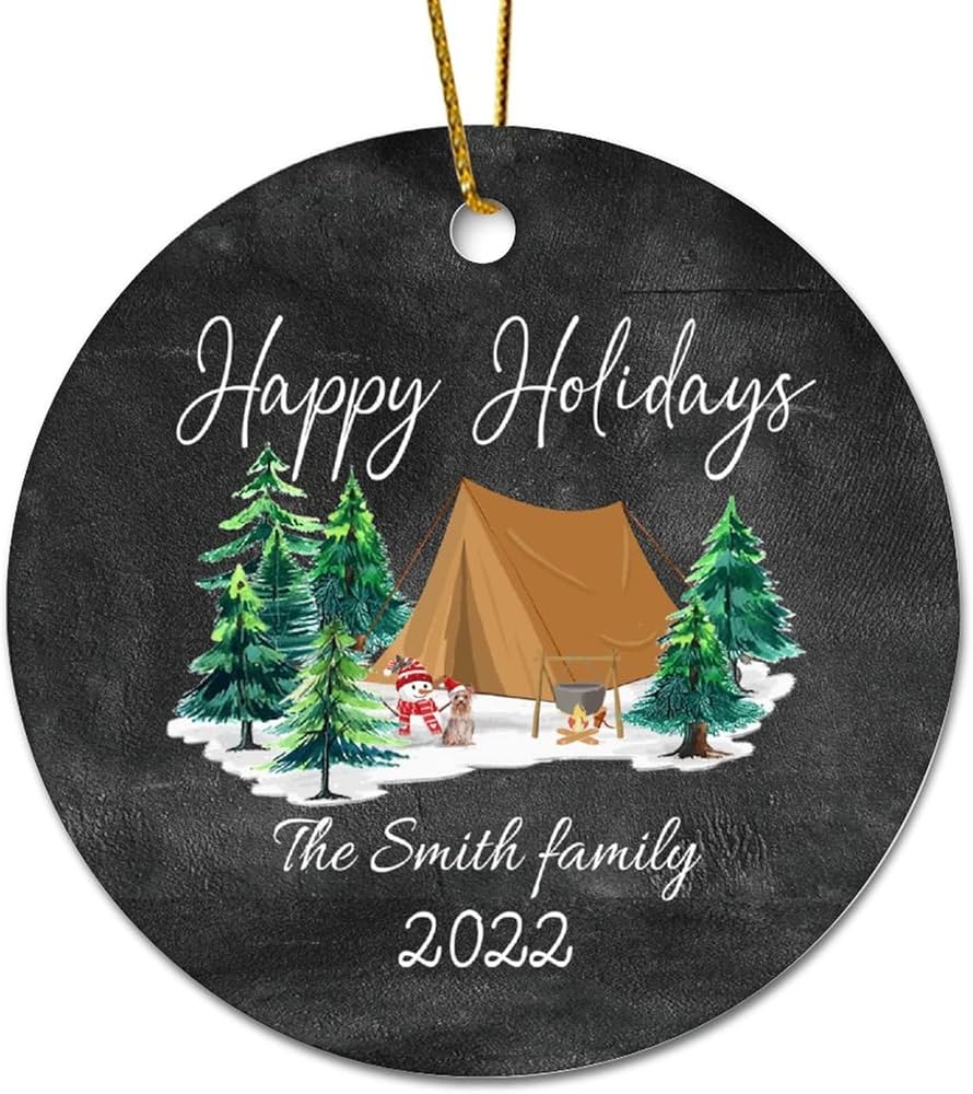 Personalized camping christmas ornaments Clearance