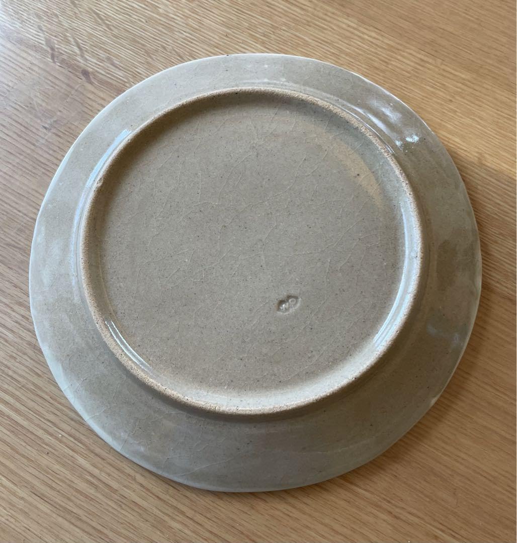 益子焼(鈴木稔)リム皿 大 2枚セット 美品】益子焼(鈴木稔)リム皿 大 2枚セット