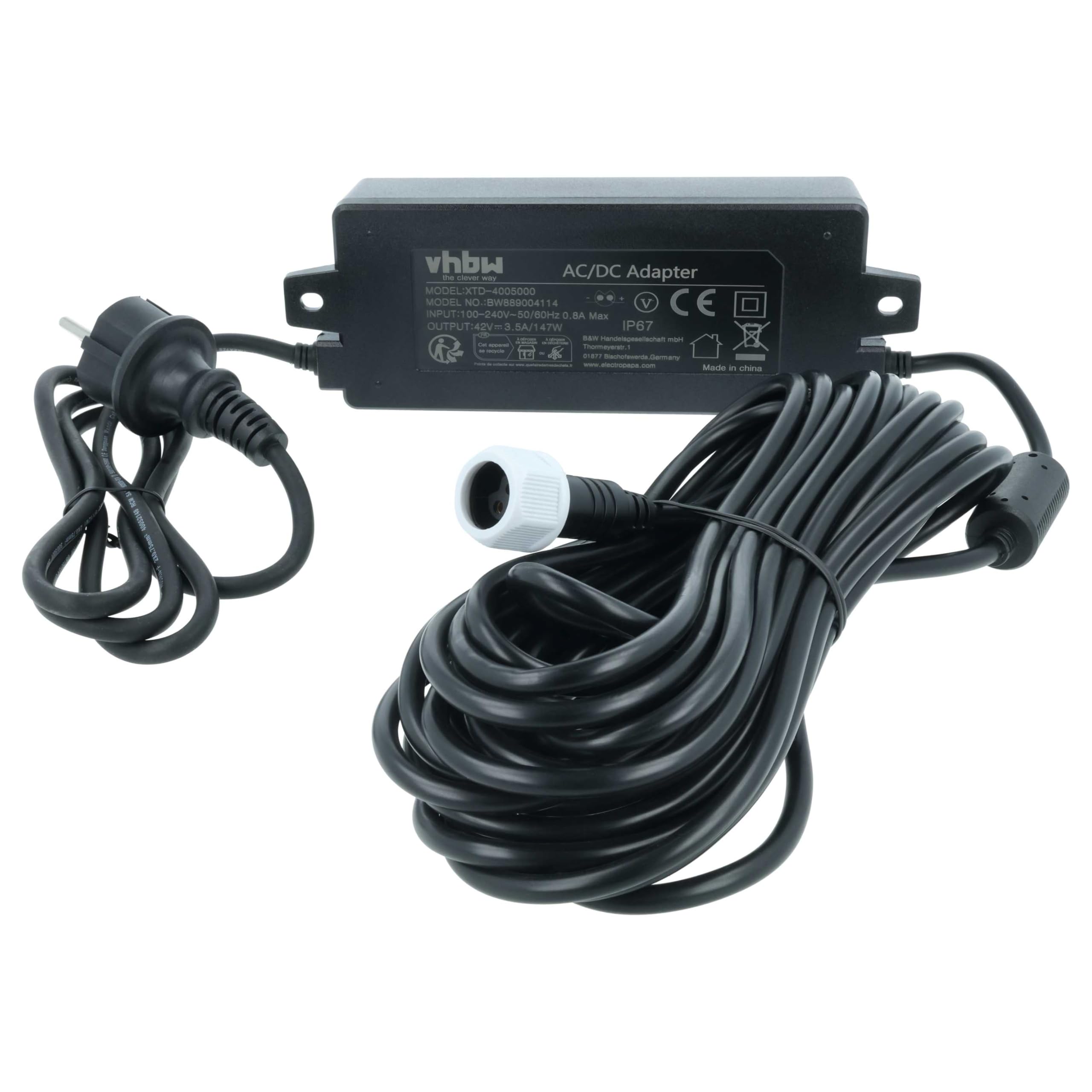 vhbw Fuente alimentación CA/CC/Cargador Compatible con Bosch Indego S+ 400, XS 300, S+ 500, S 500 Robot cortacésped - 25 cm