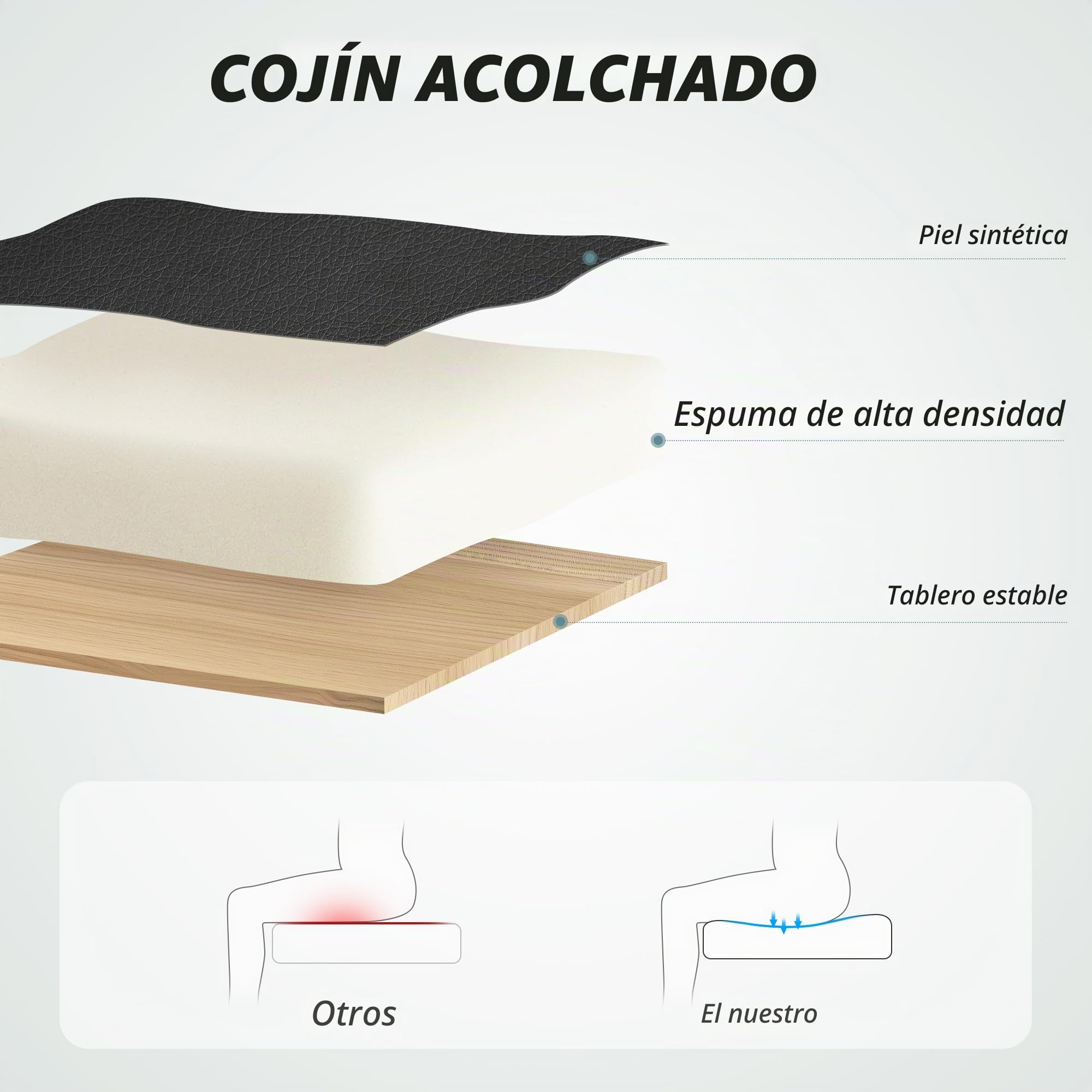 HOMCOM Sillón de oficina con masaje y calefacción reclinable Negro
