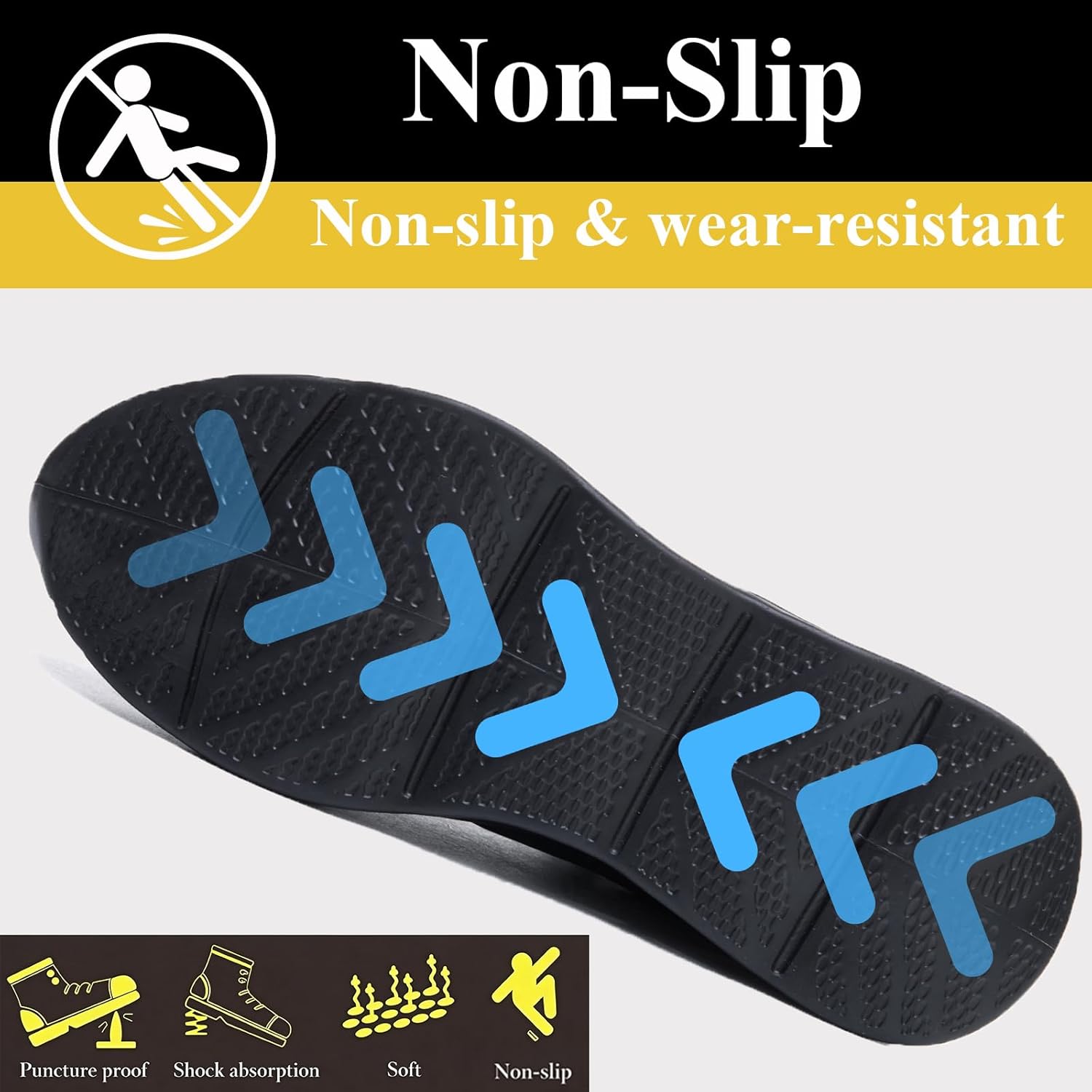 Steel Toe Boots for Men Women Slip Resistant Work Boots Lightweight High Top Steel Toe Shoes Breathable Safety Shoes