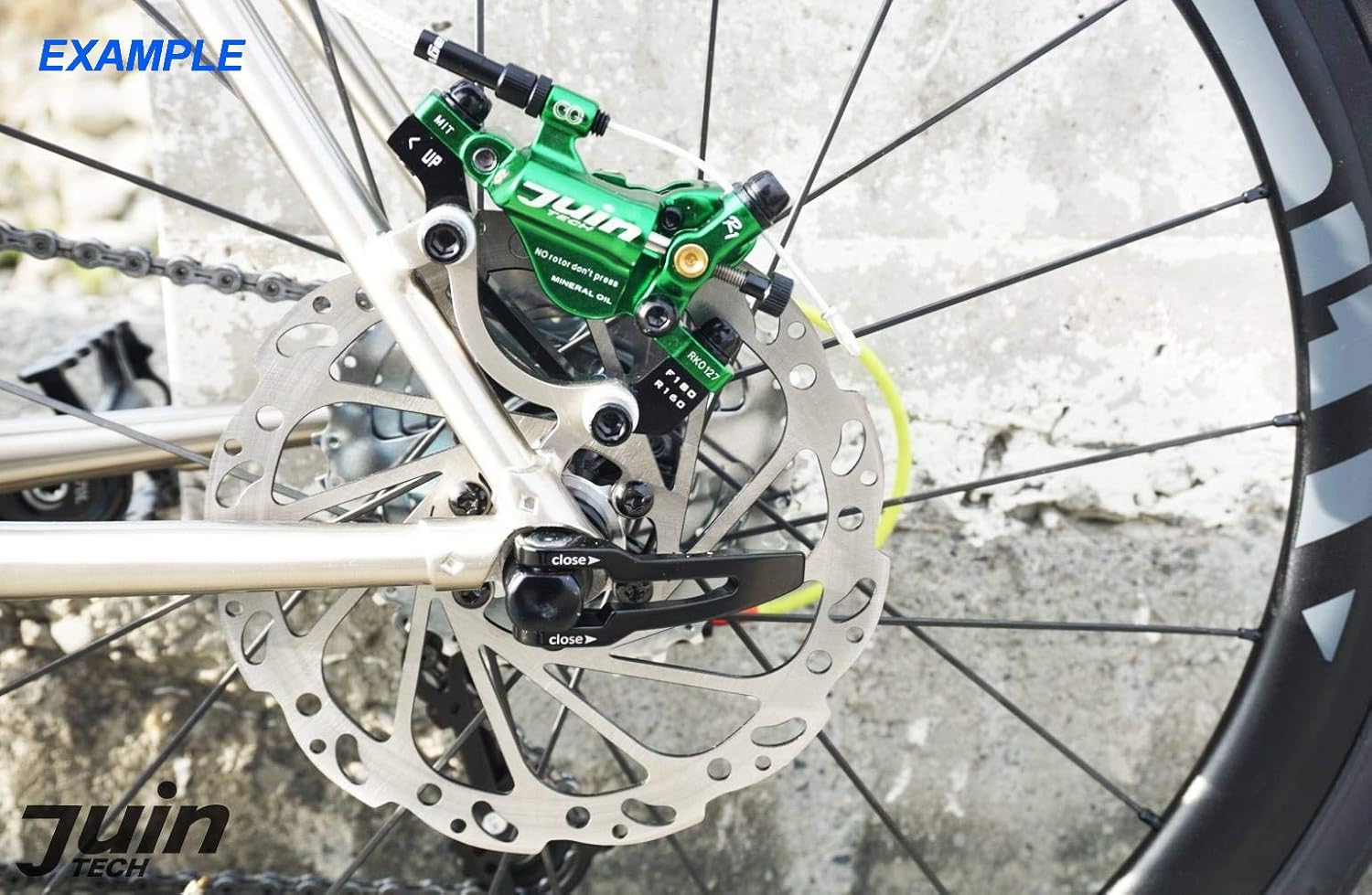 Juin Tech R1 Hybrid Hydraulic Disc Brake Caliper Set - Post Mount - Lightweight for Road, Gravel & CX