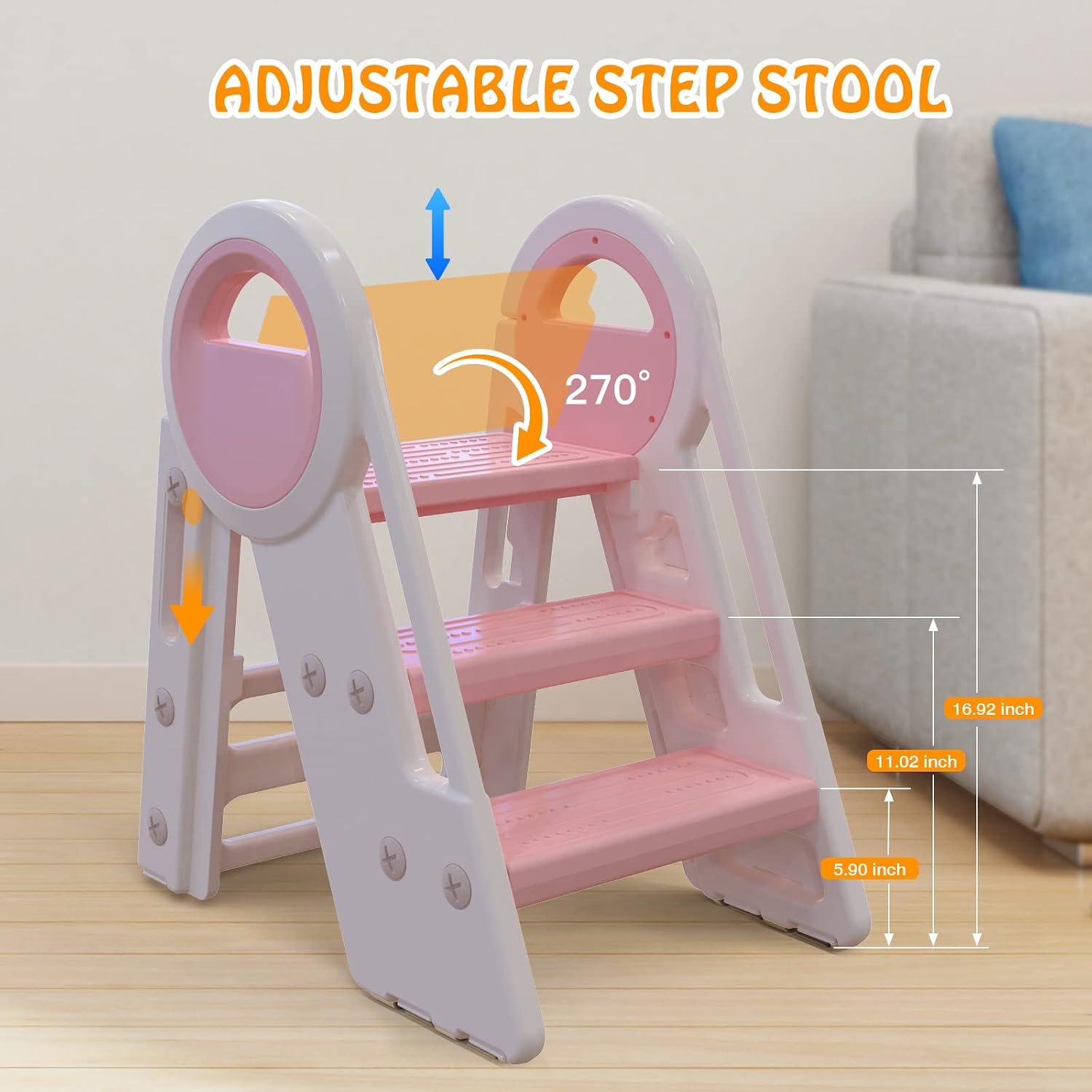 Glamore 3 Step stools for Kids