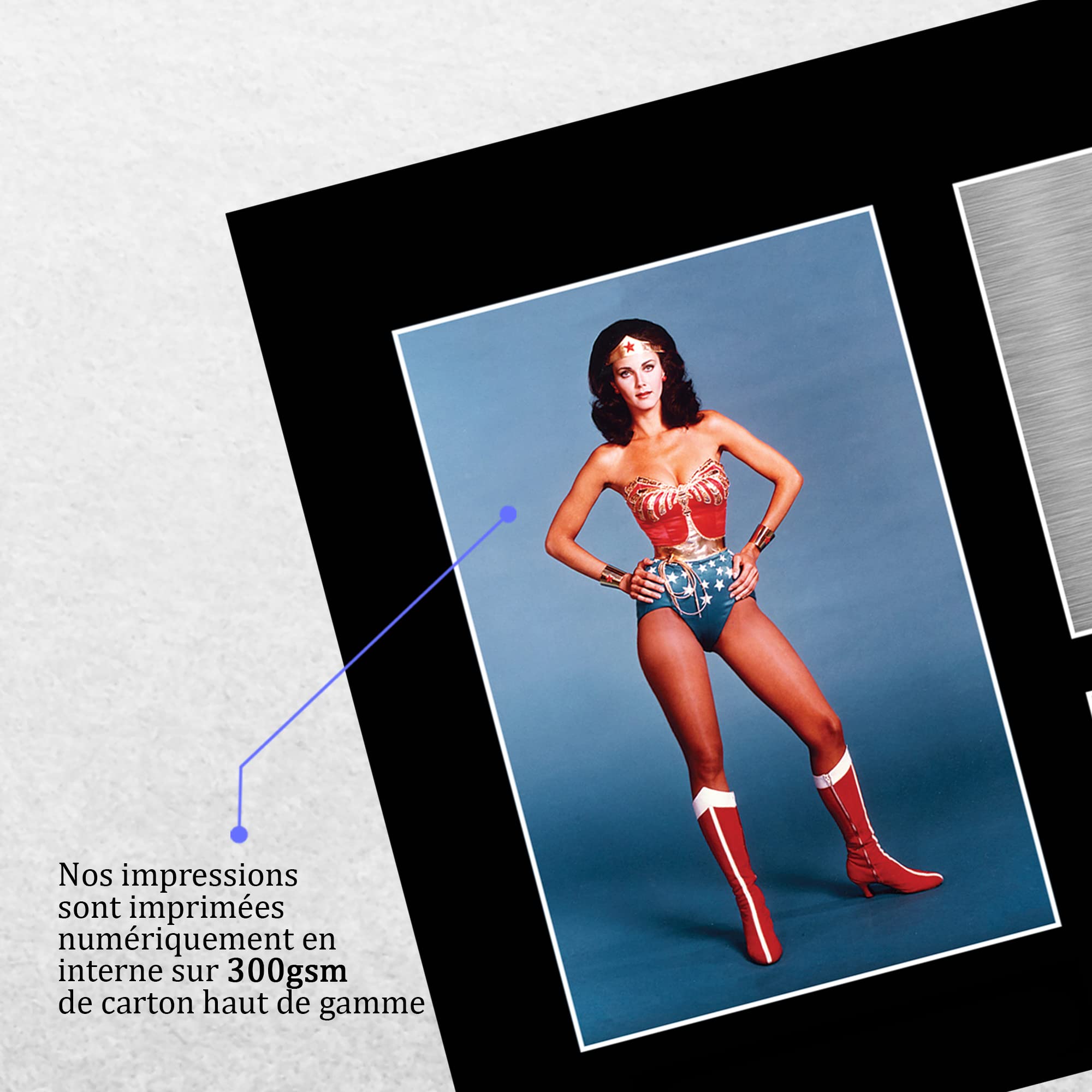 A4 Lynda Carter Wonder Woman Photo Autographiée Signée Cadeau Fan